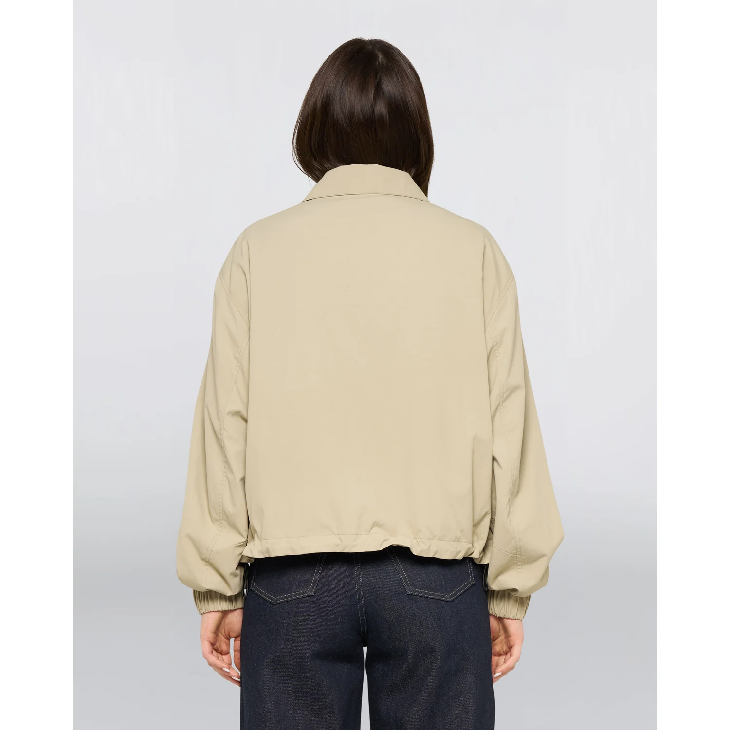 W' Rory Jacket Beige Jacke, Kurzjacke, Stehkragen, Raglanärmel, Elastische Bündchen