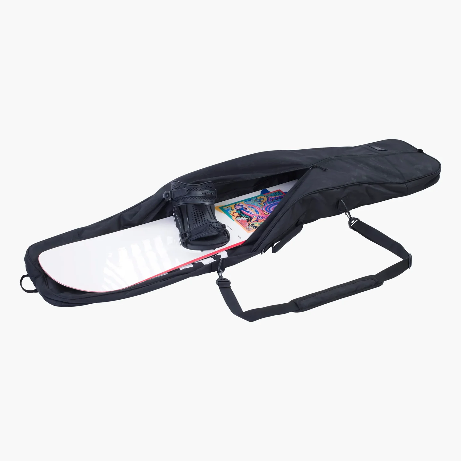 Board Bag Snowboardtasche, Schwarz, Schultergurt, Reißverschluss, Gepolstert