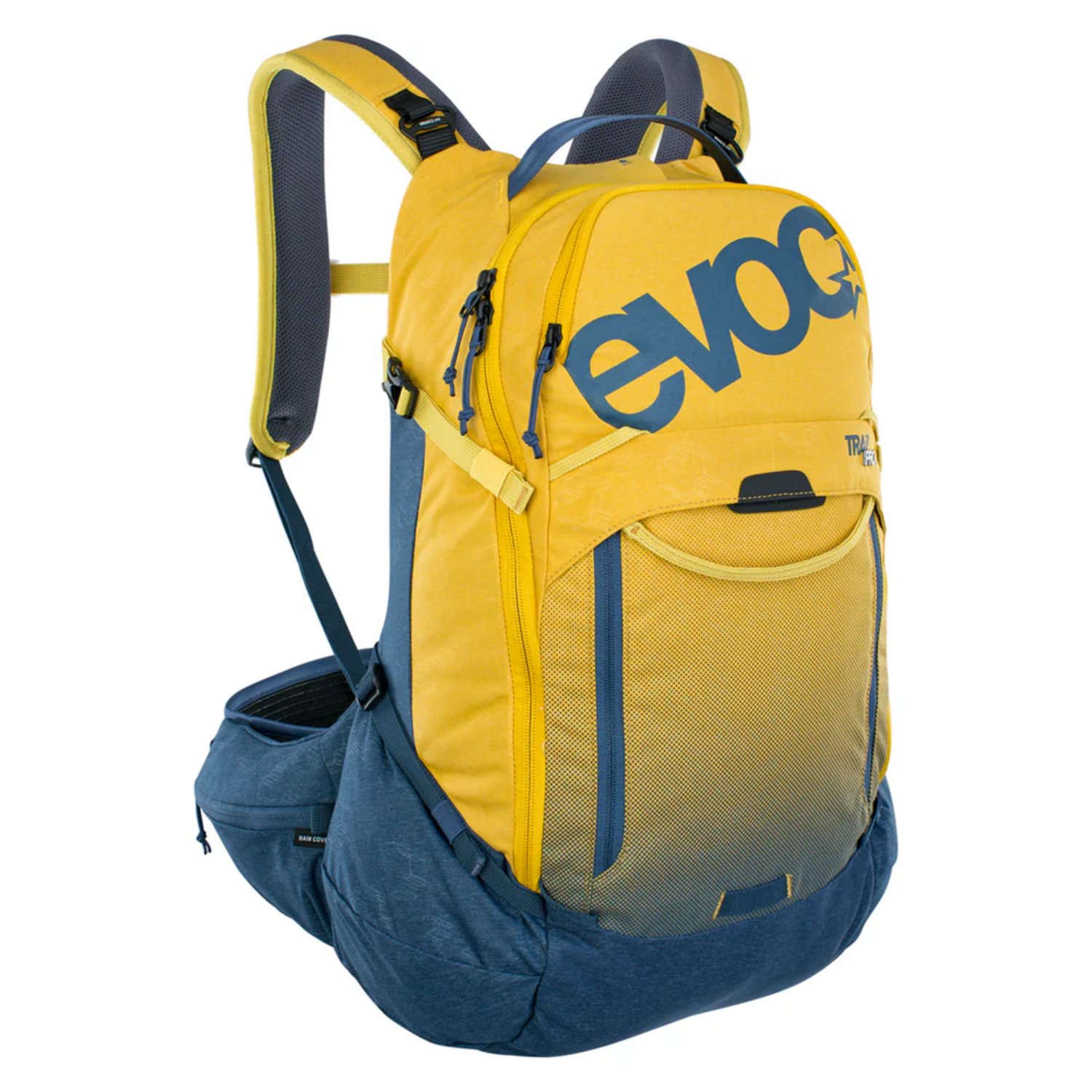 Trail Pro 26L Backpack Sac à dos, jaune, bleu, poche en filet, dos préformé