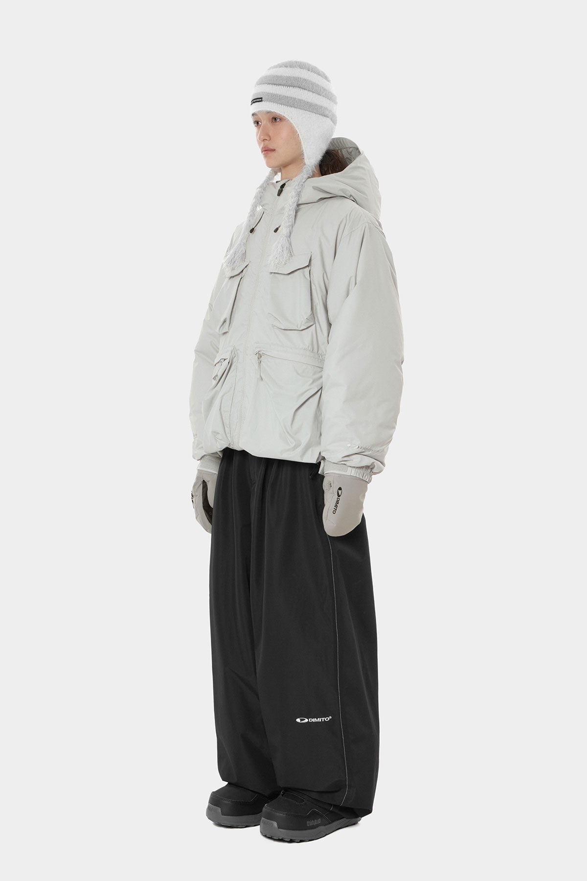 Dimito Banded Wide Pants Black, vue 7