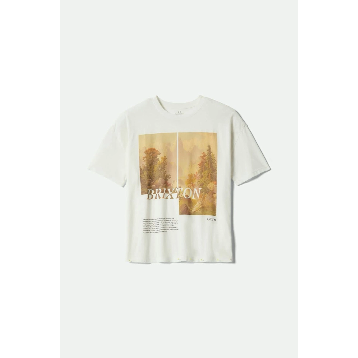 Rocky Mountain Oversized Tee Brixton Rocky Mountain Oversized Tee Off White, vue 2