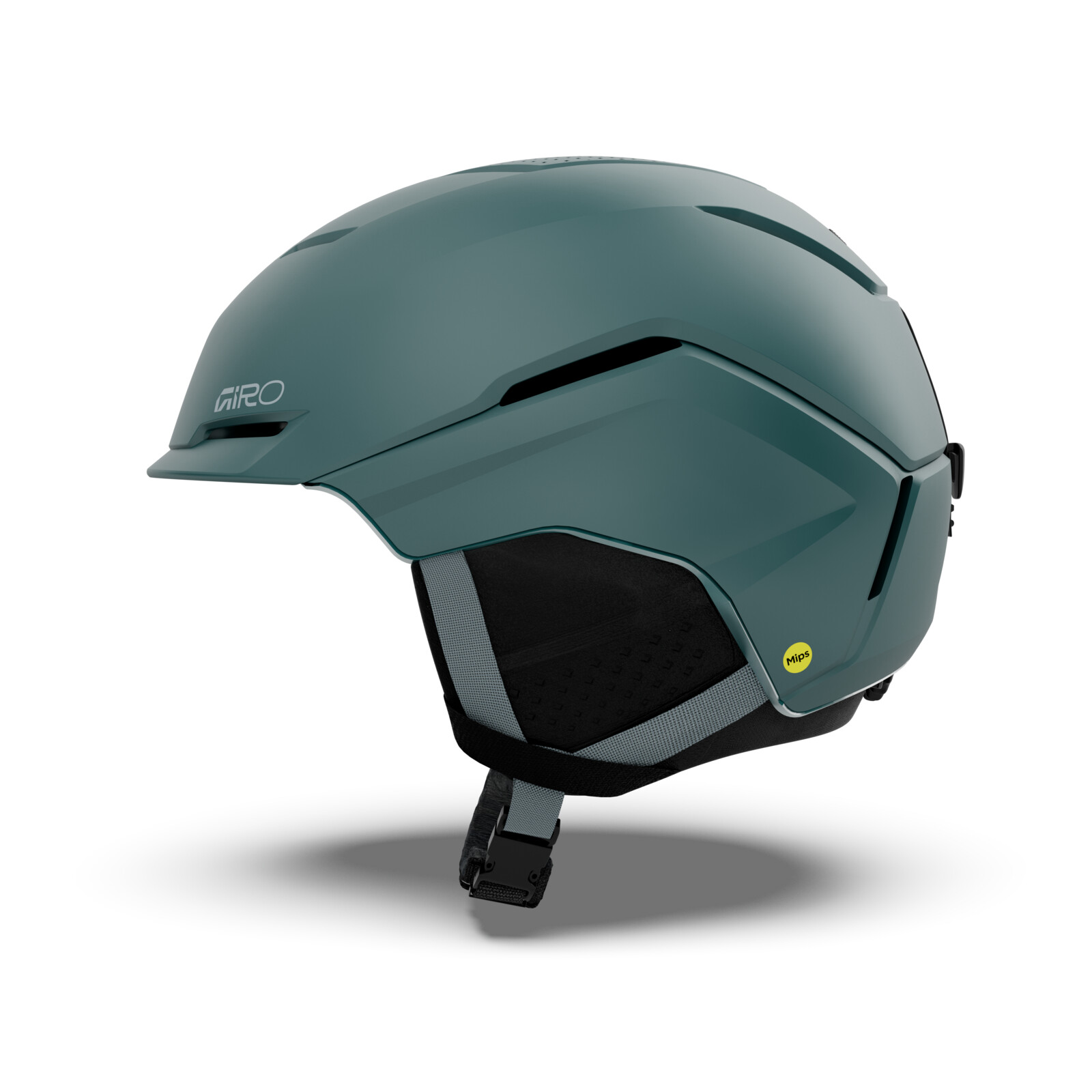 Skihelm, Aerodynamisch, Matt Teal/Grün, Verstellbarer Gürtel, MIPS-Logo