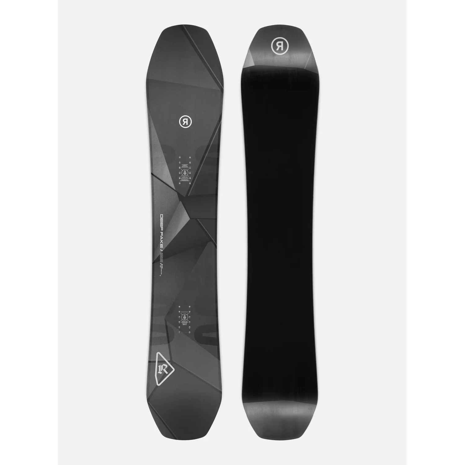 Snowboard, Schwarzes Board, Freeride-Snowboard, Grafikmuster