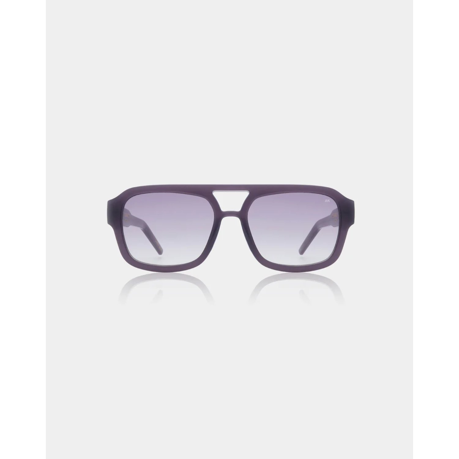 Kaya Lunettes de soleil, modèle sans monture, monture violette, verres dégradés gris, grands verres