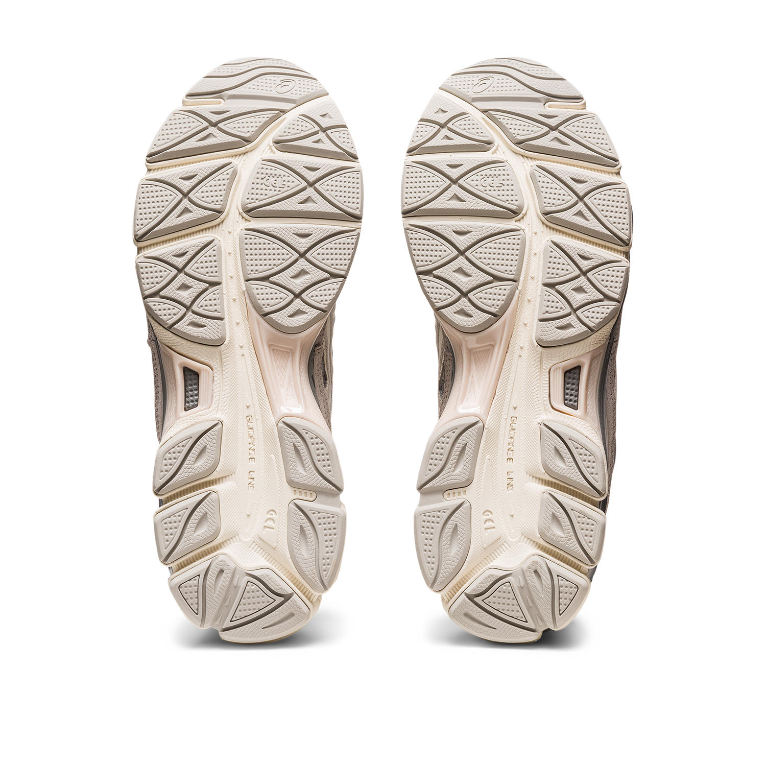 Baskets, chaussures de course, design de la semelle, beige, gris clair
