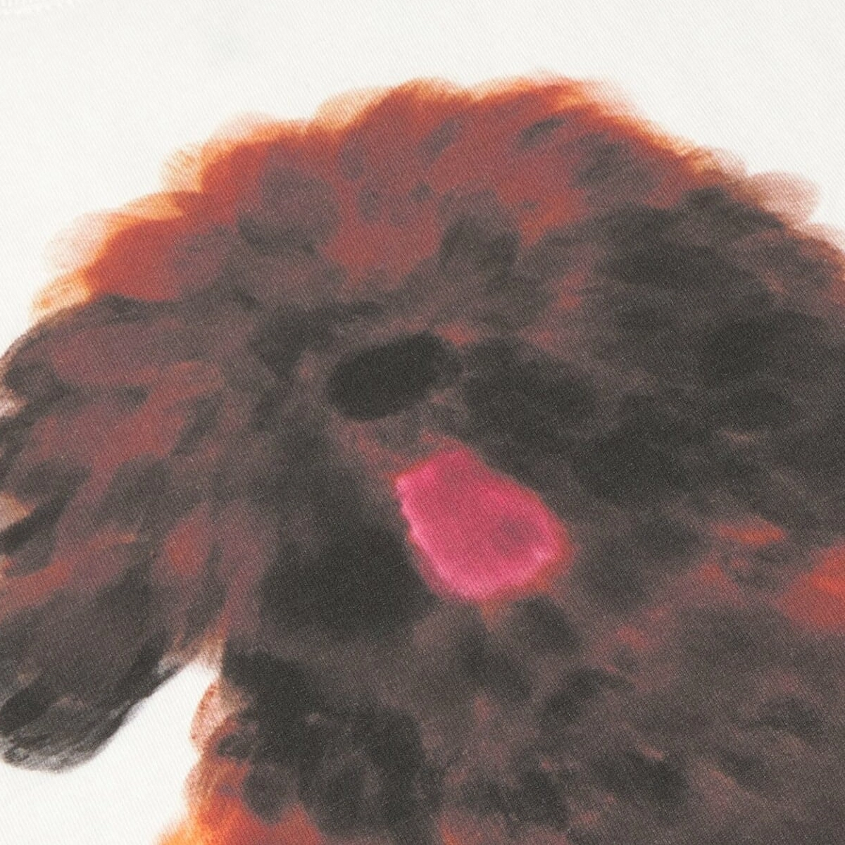 Motif de fourrure, motif floral, couronne de fleurs rouges, fond sombre, impression artistique