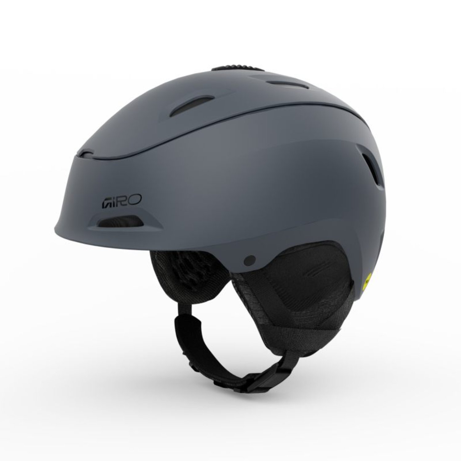 casque de ski, casque gris, sangle réglable, aération, coque en EPS