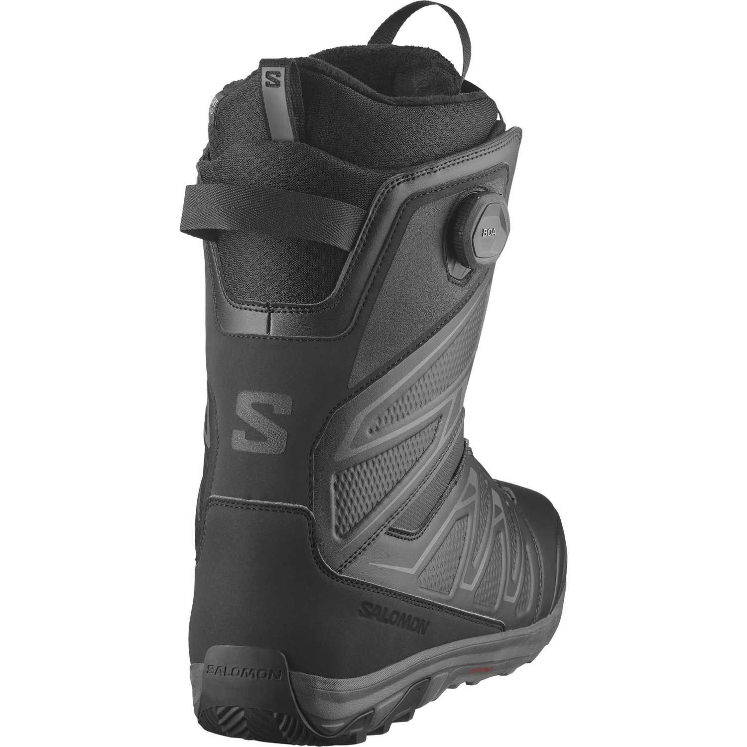 Snowboardstiefel, Schwarz, BOA-Drehverschluss, Knöchelriemen, Profilsohle