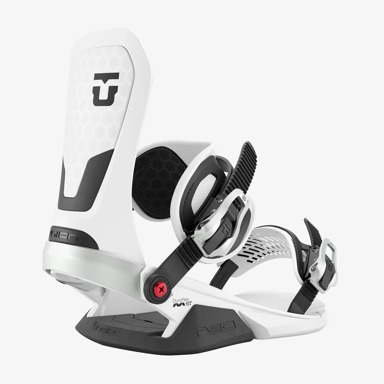 Neo Snowboardbindung, Weiß-schwarz, Ratschenverschluss, Highback, Kunststoff