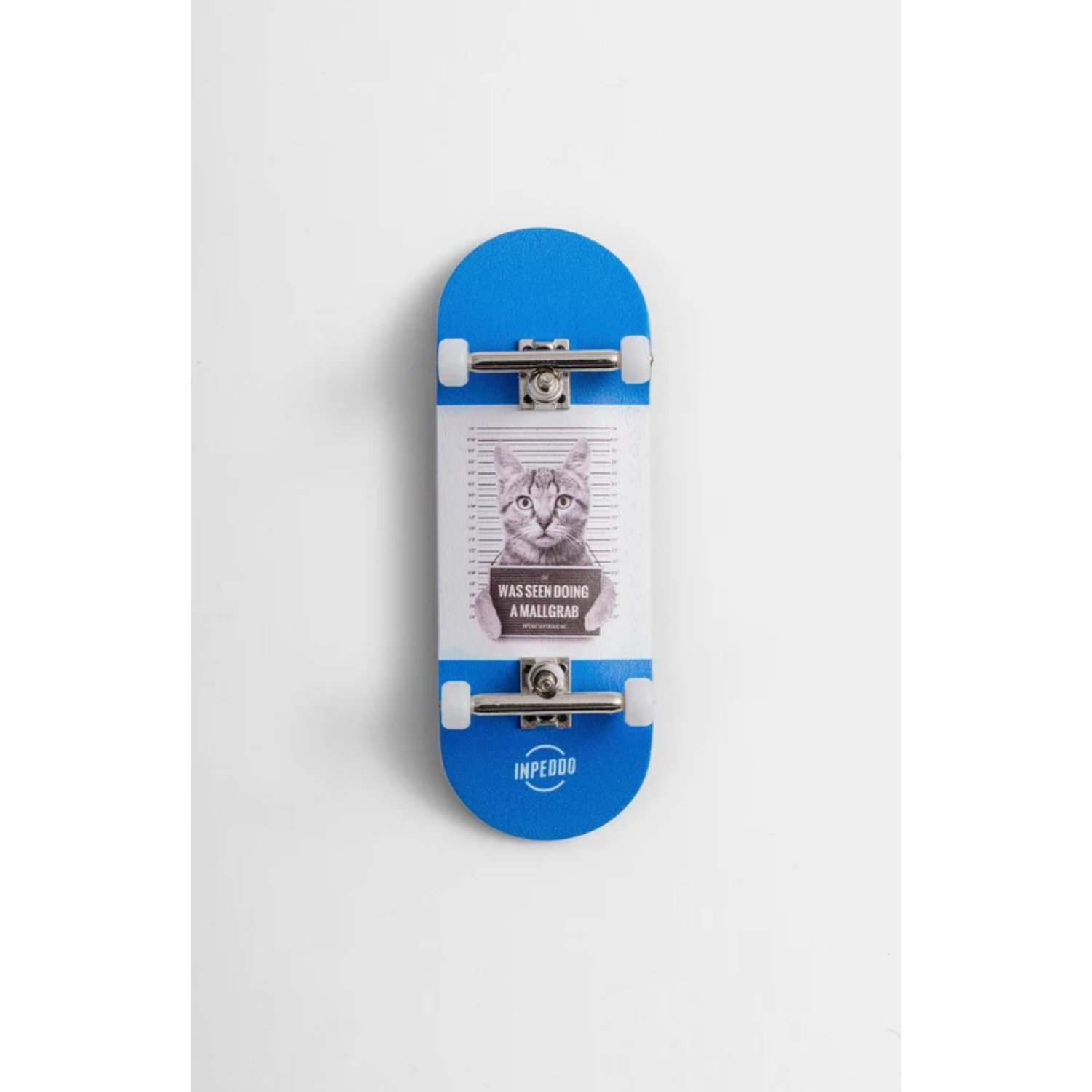 Skateboard miniature, skateboard jouet, skateboard bleu, motif chat, imprimé Humör