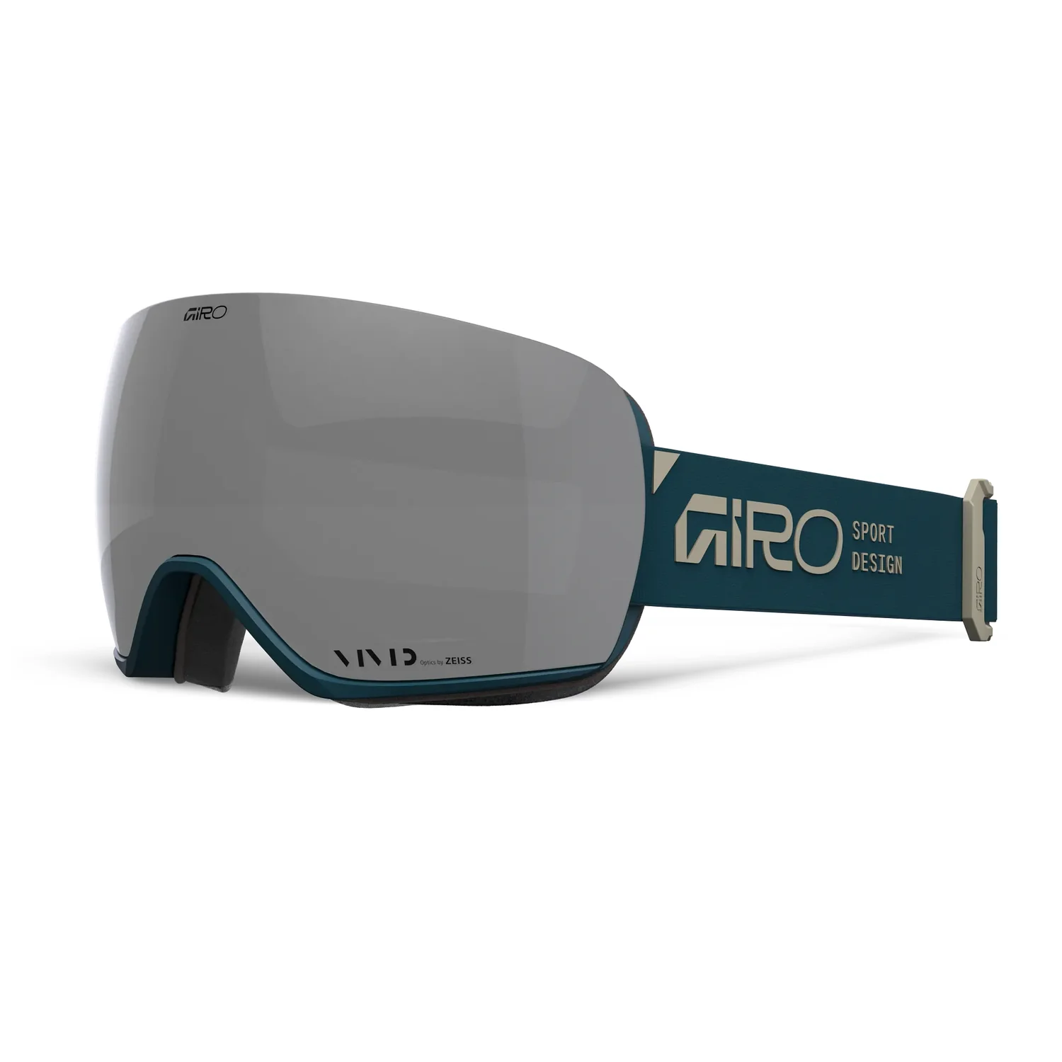 Article II Vivid Goggle Lunettes de protection, lunettes de snowboard, lunettes de ski, avec bandeau large, surface miroitante, visière miroitante, verres gris, monture turquoise, lunettes de sport