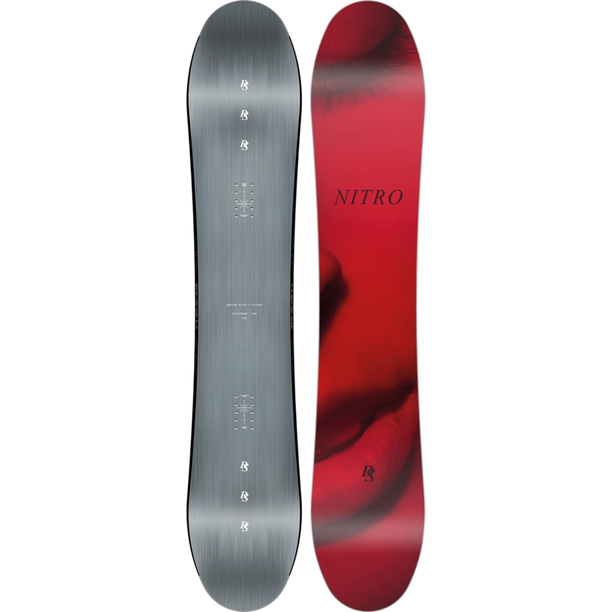 Snowboard, Twin Tip, métallisé, motif graphique, « Nitro », snowboard, gravure, rigide, plastique, rouge
