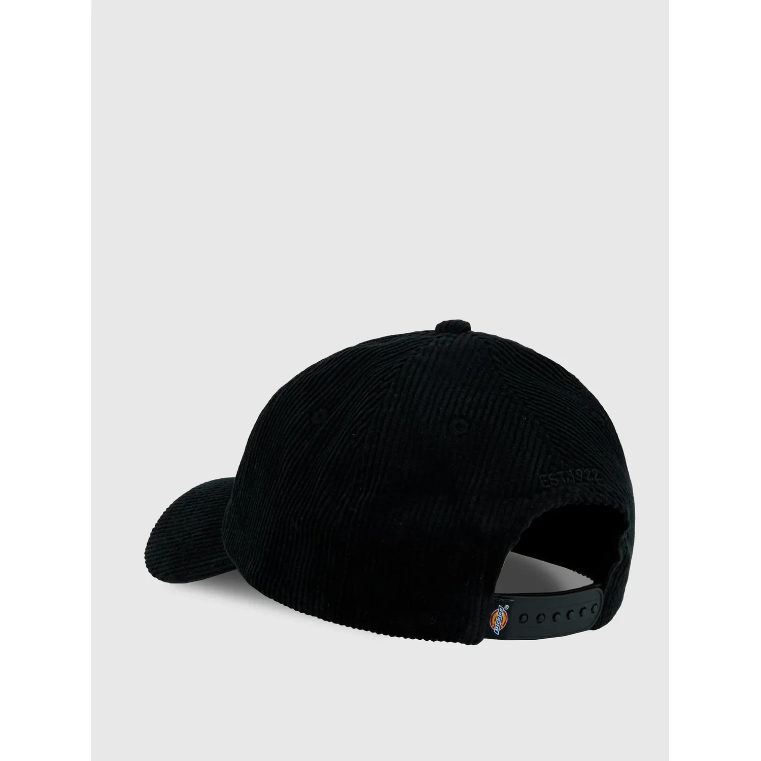 Hardwick Cord Casquette de baseball, noire, en velours côtelé, texture côtelée, fermeture snapback