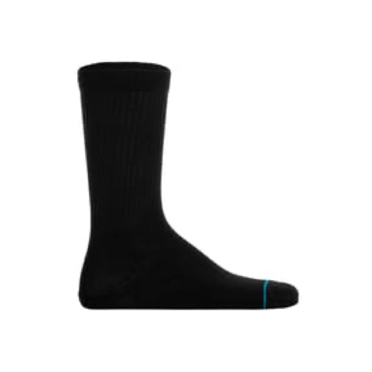 Socken, Kniehoch, Schwarz, Knöchelmarkierung, Glatter Stoff