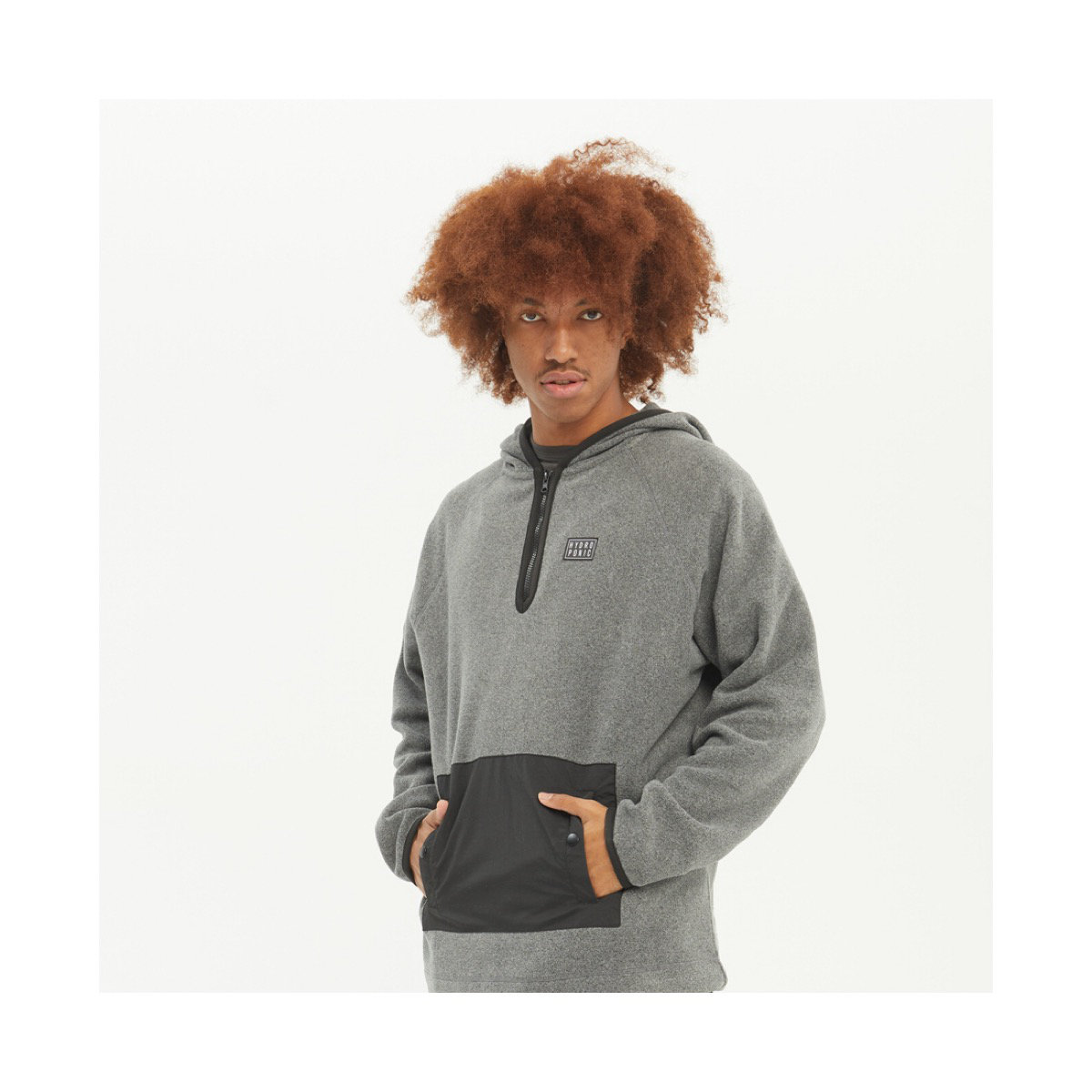 Echo Fleece Hoodie hydroponic Echo Fleece Hoodie Grey / Black