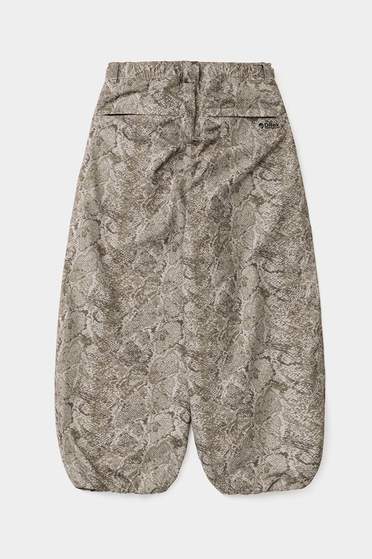 Banded Wide Pants Pantalon, pantalon à motifs, imprimé peau de serpent, coupe ample, texture jacquard