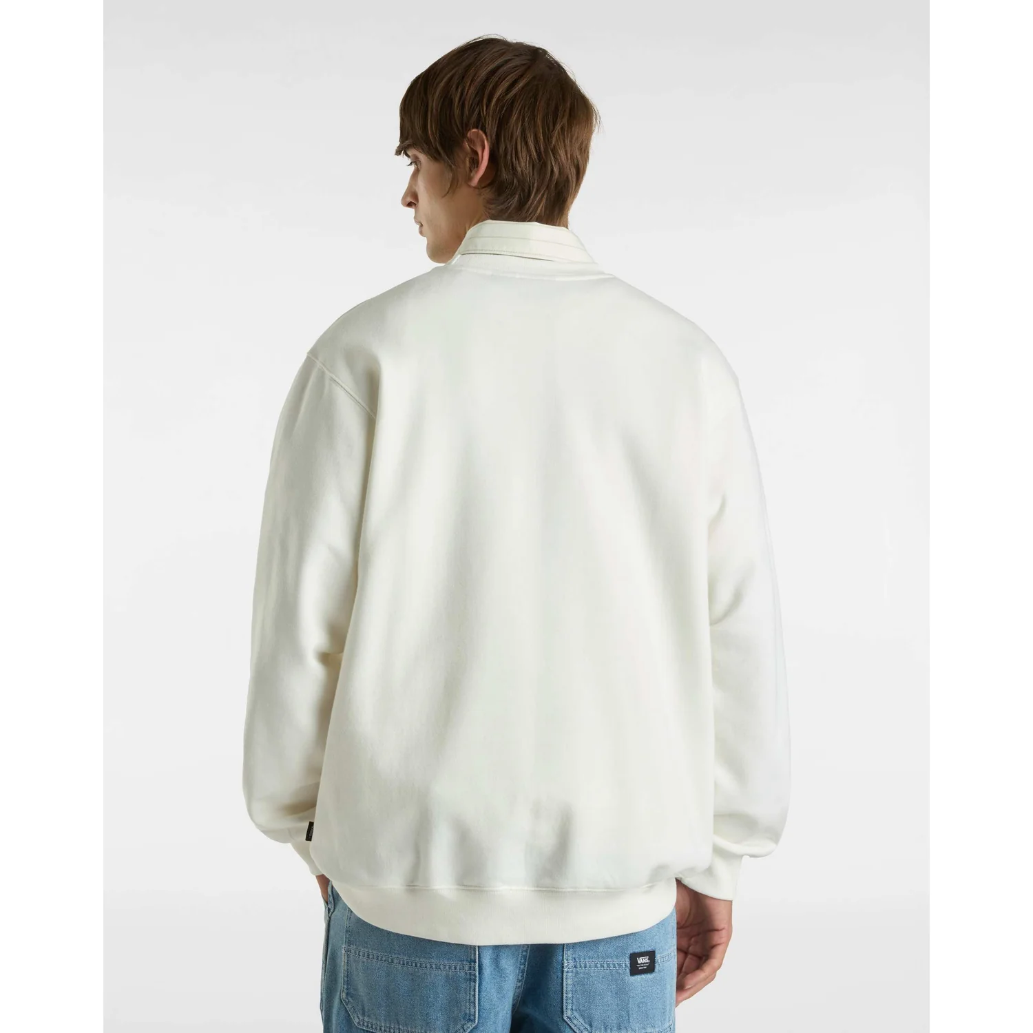 Sweatshirt, Cremeweiß, Rundhalsausschnitt, Lange Ärmel