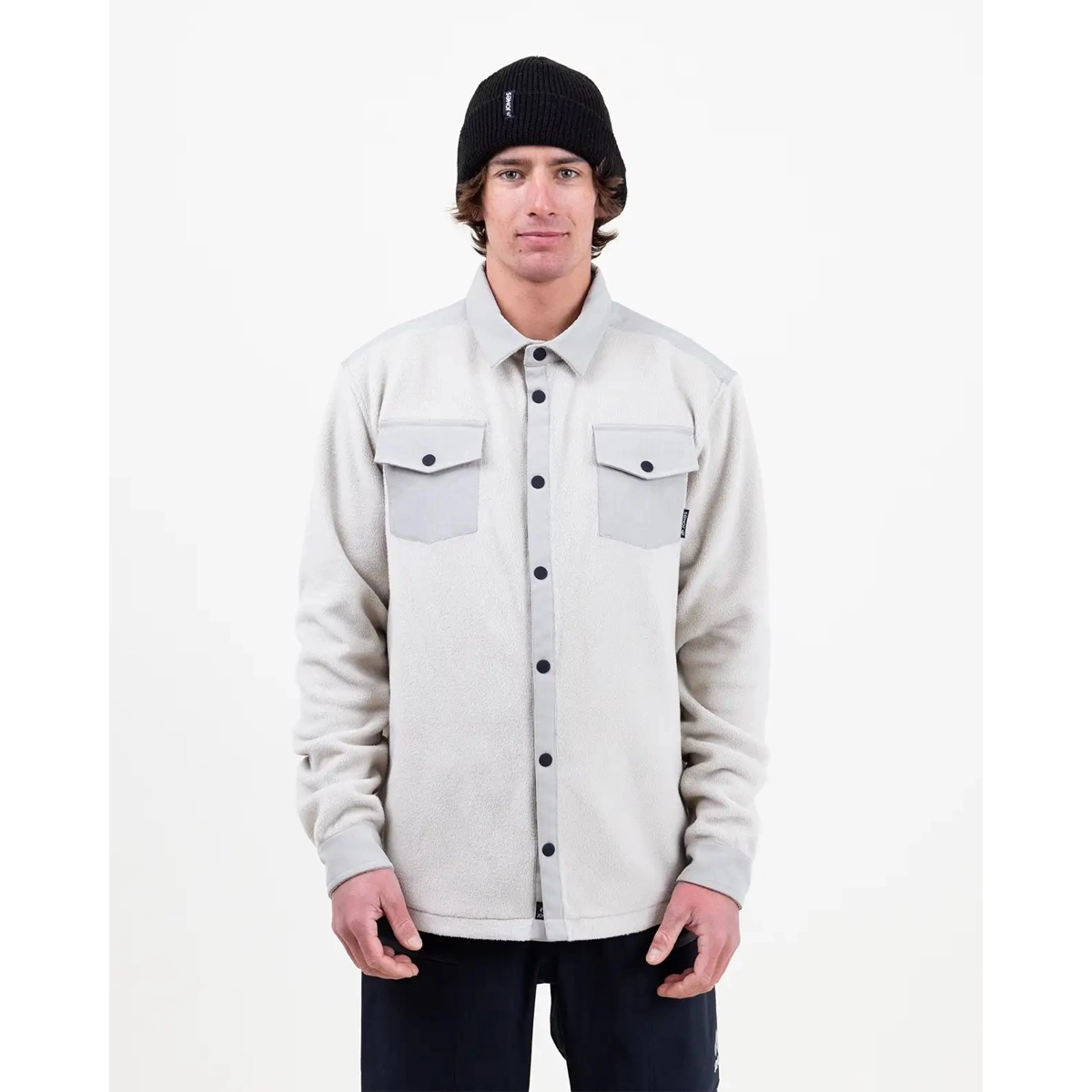 December Rec Fleece Shirt Jones December Rec Fleece Shirt Smoke Gray, vue 2