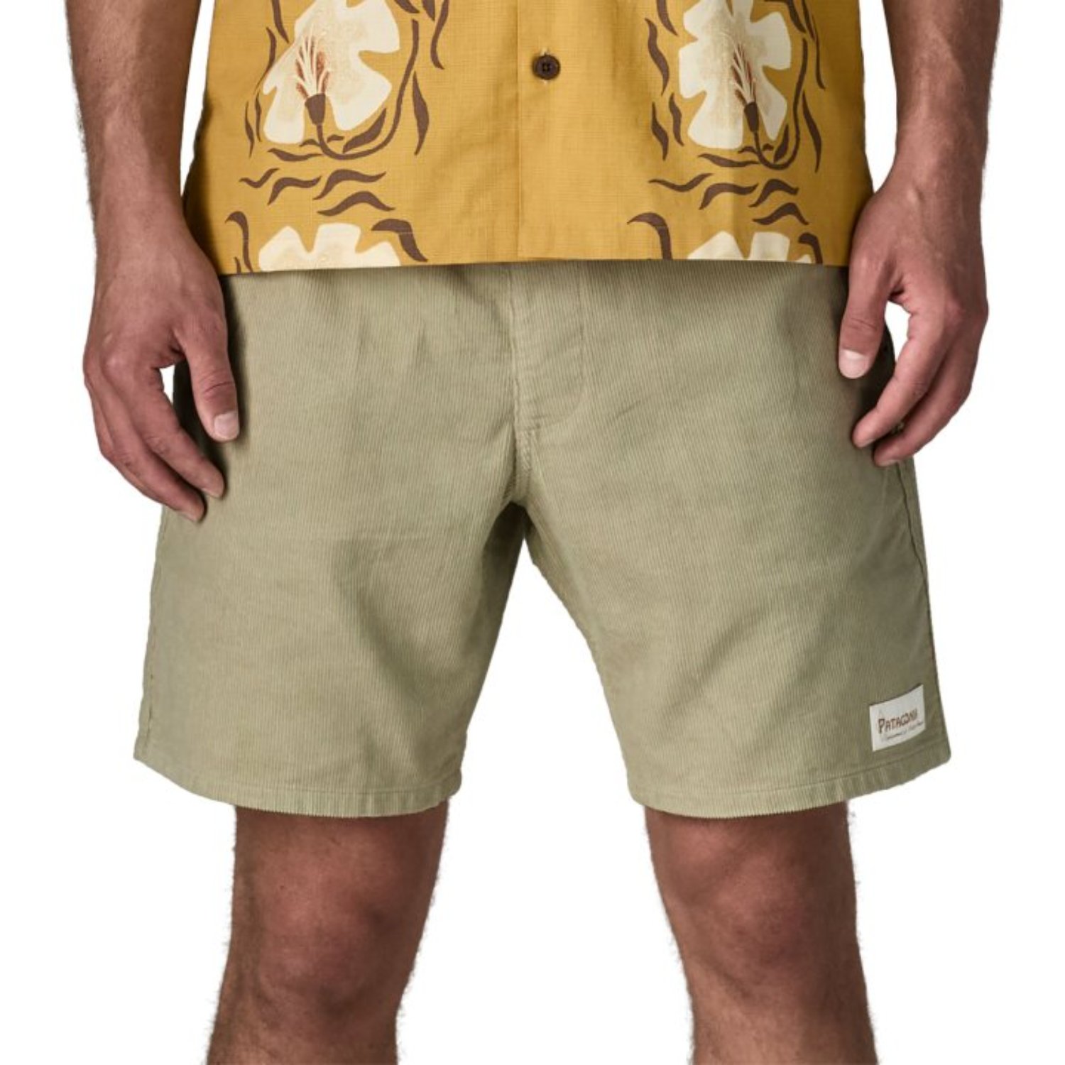 Hose, Shorts, Corduroy, Beige, Knieumblick vorhanden