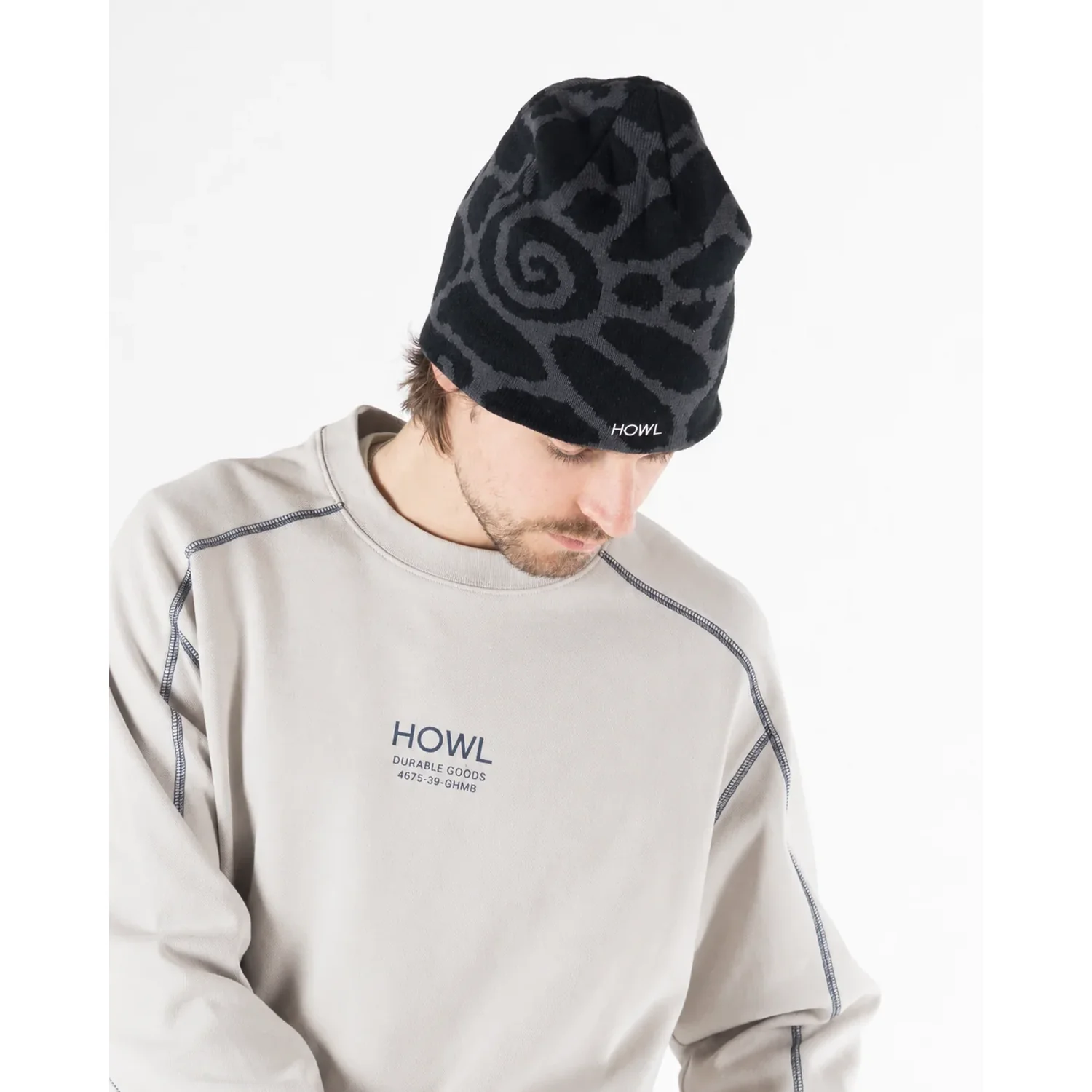 No Cuff Beanie Howl No Cuff Beanie Black, vue 2