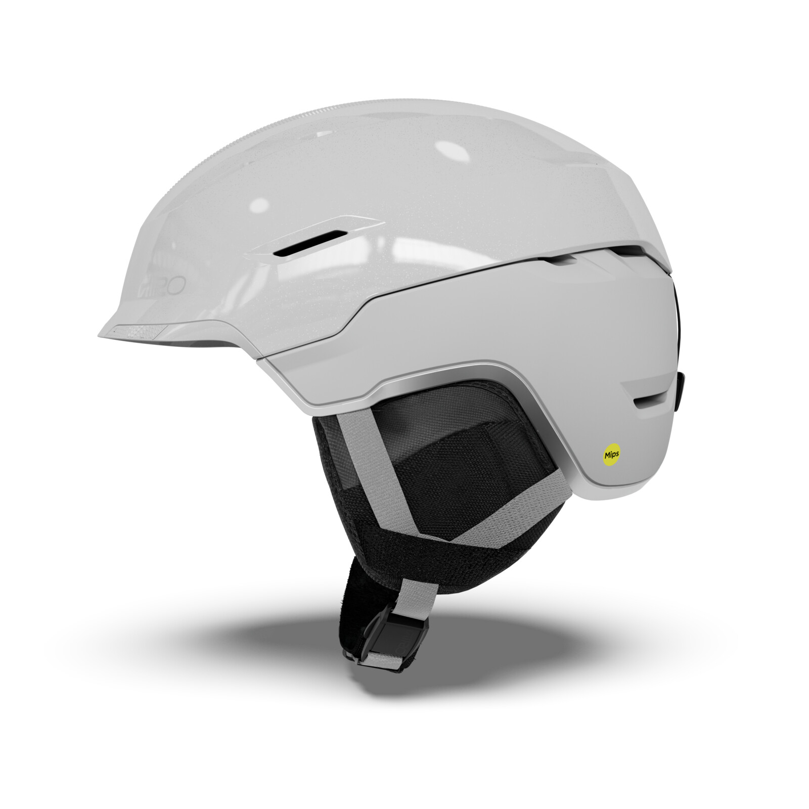 skihelm, aerohelm, weiße helm, goggle-kompatibel, verstellbares-band