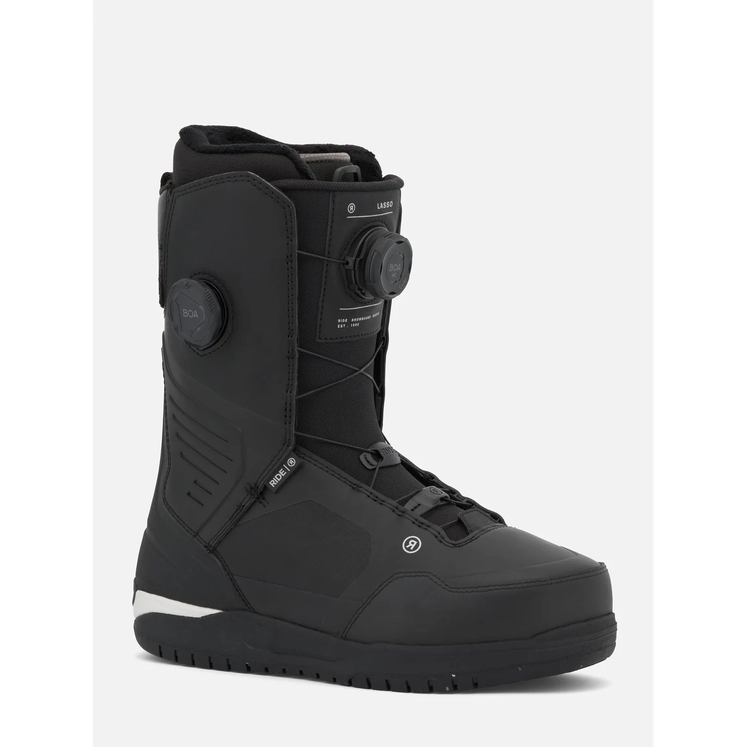 Snowboardstiefel, Schwarz, BOA-Verschluss, Hoher Schaft, Gummisohle
