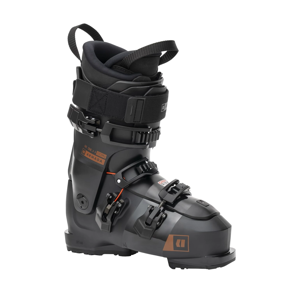 AR ONE 100 MV Snowboard-Boot, Magnetische Schnallen, Knöchel-Stütze, Rahmen-Shell, Schwarz/Grau