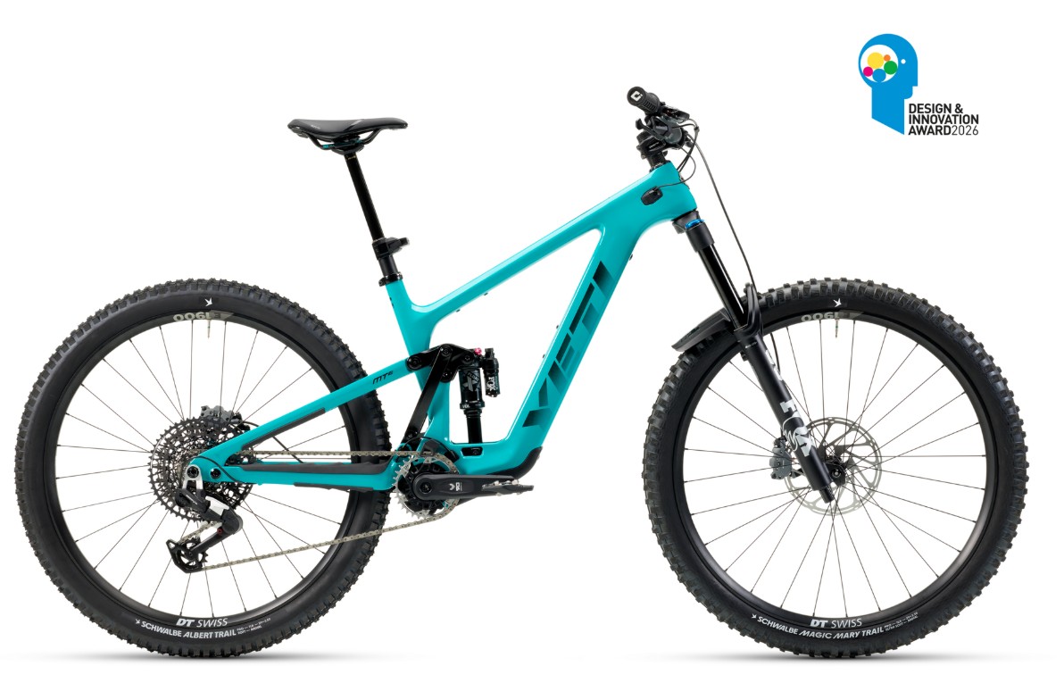 MTe C2 E90 VTT, tout suspendu, turquoise, moteur central, freins à disque