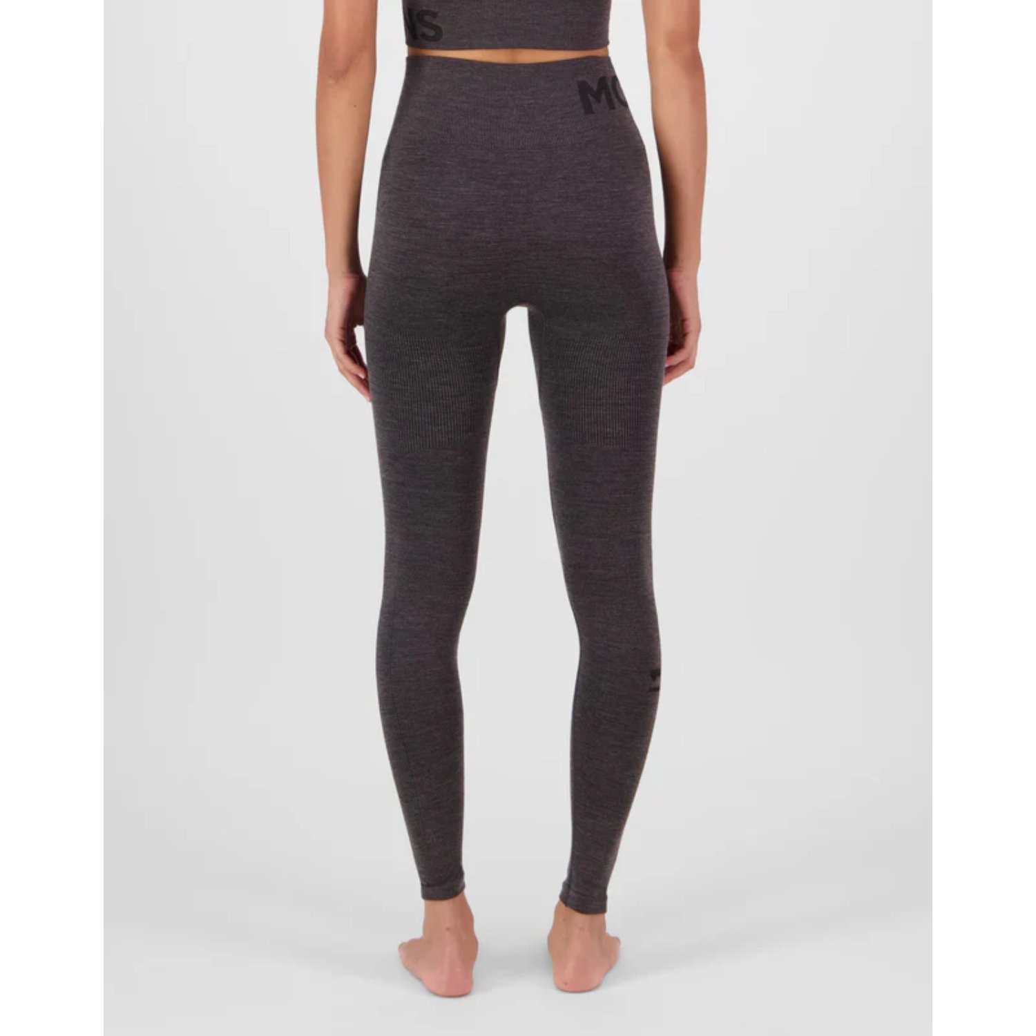 Solace Merino Seamless Leggins leggins, fitness, hohe taille, dunkelgrau, dehnbar