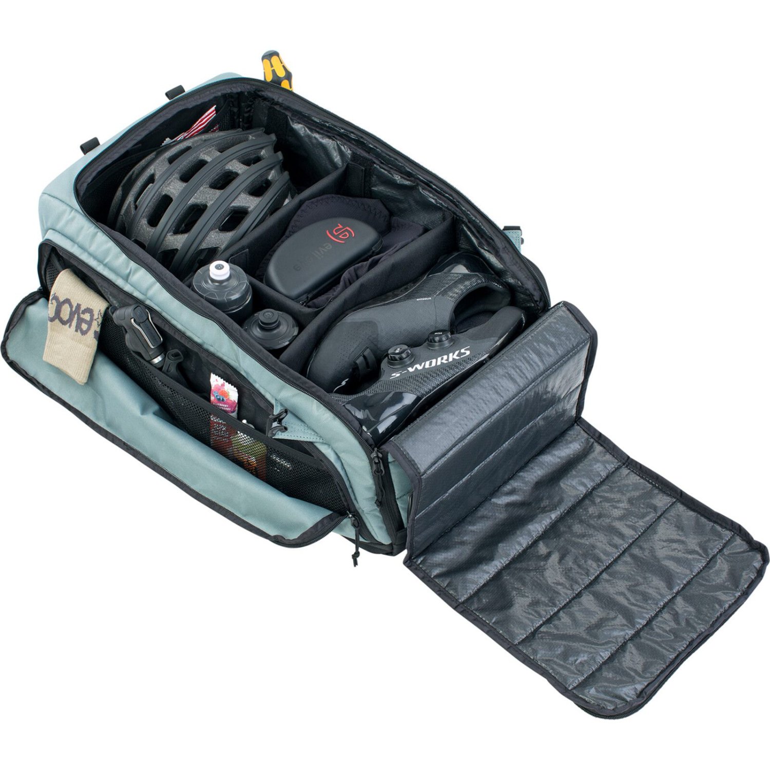 Gear Bag 55L Sac à dos de vélo, sacoche, support de casque, organiseur de bagages, accessoires de vélo