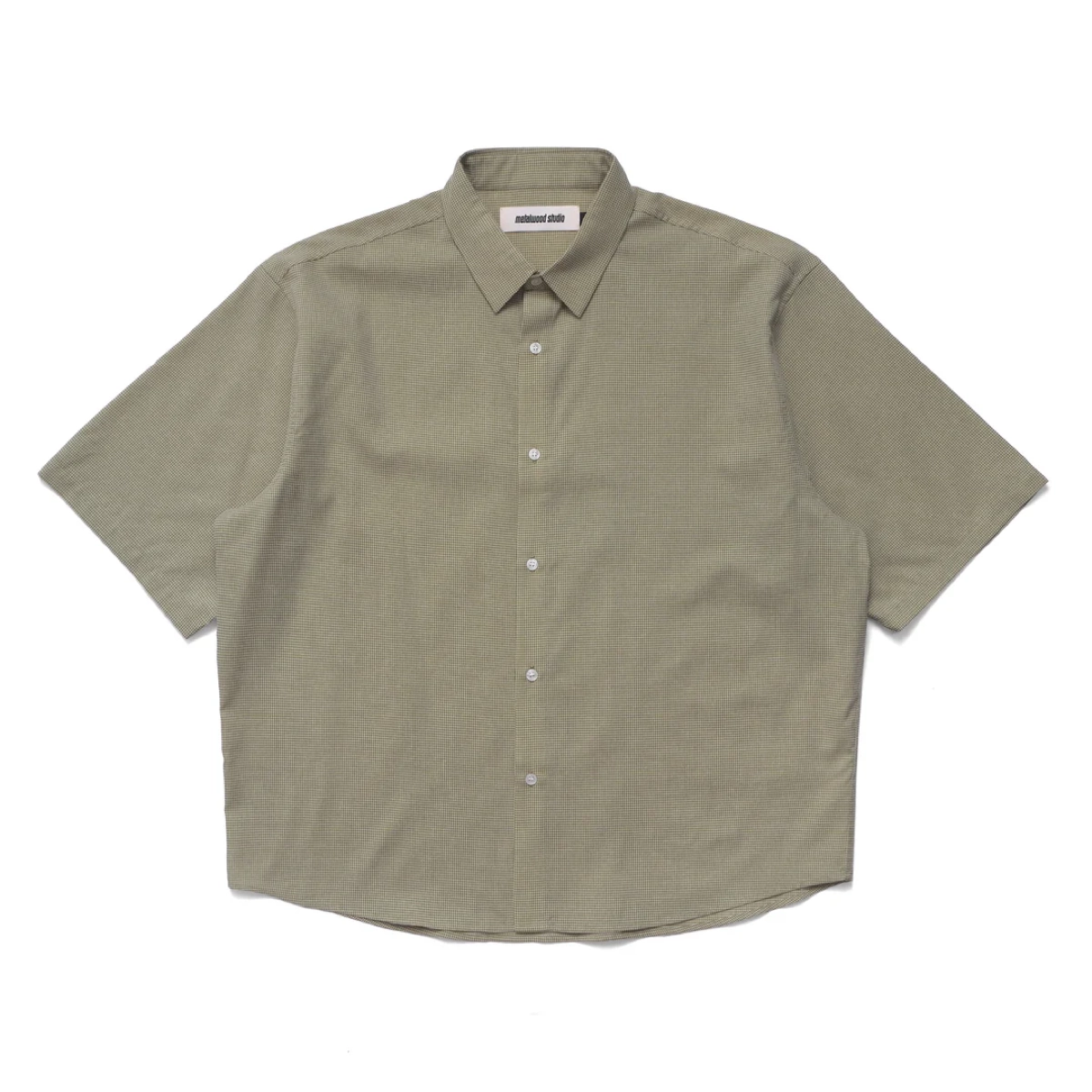 Micro Grid Oversized Button Up