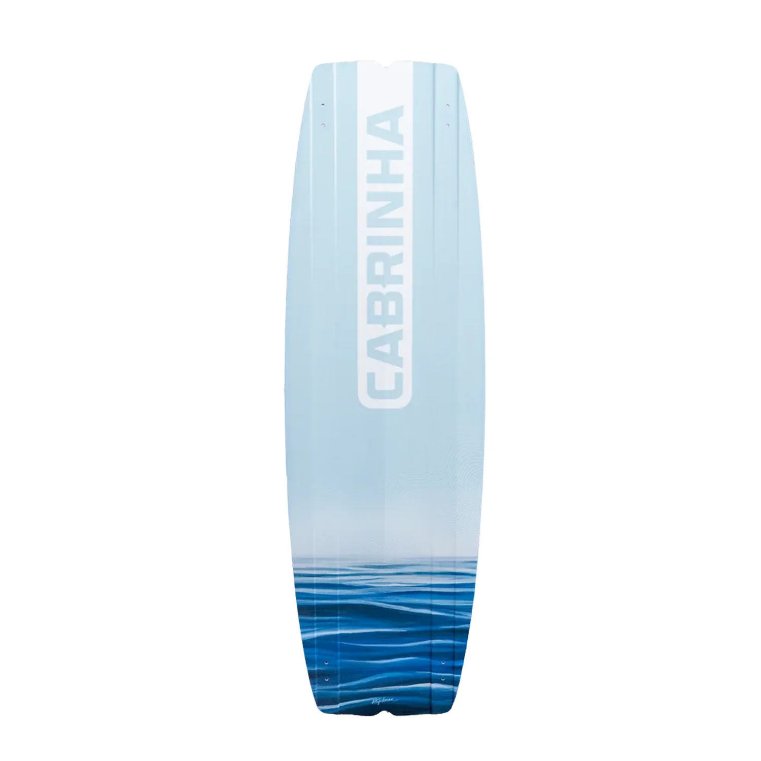 Ace Twin Tip Board Kiteboard, sports nautiques, bleu clair, motif ondulé, logo Cabrinha