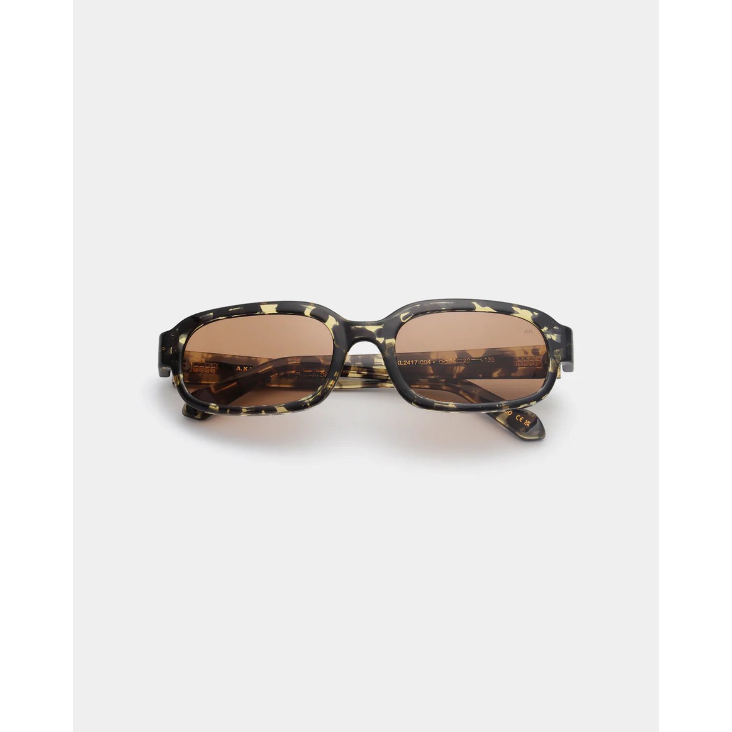 Will Lunettes de soleil, motif écaille, monture, plastique, marron bronze