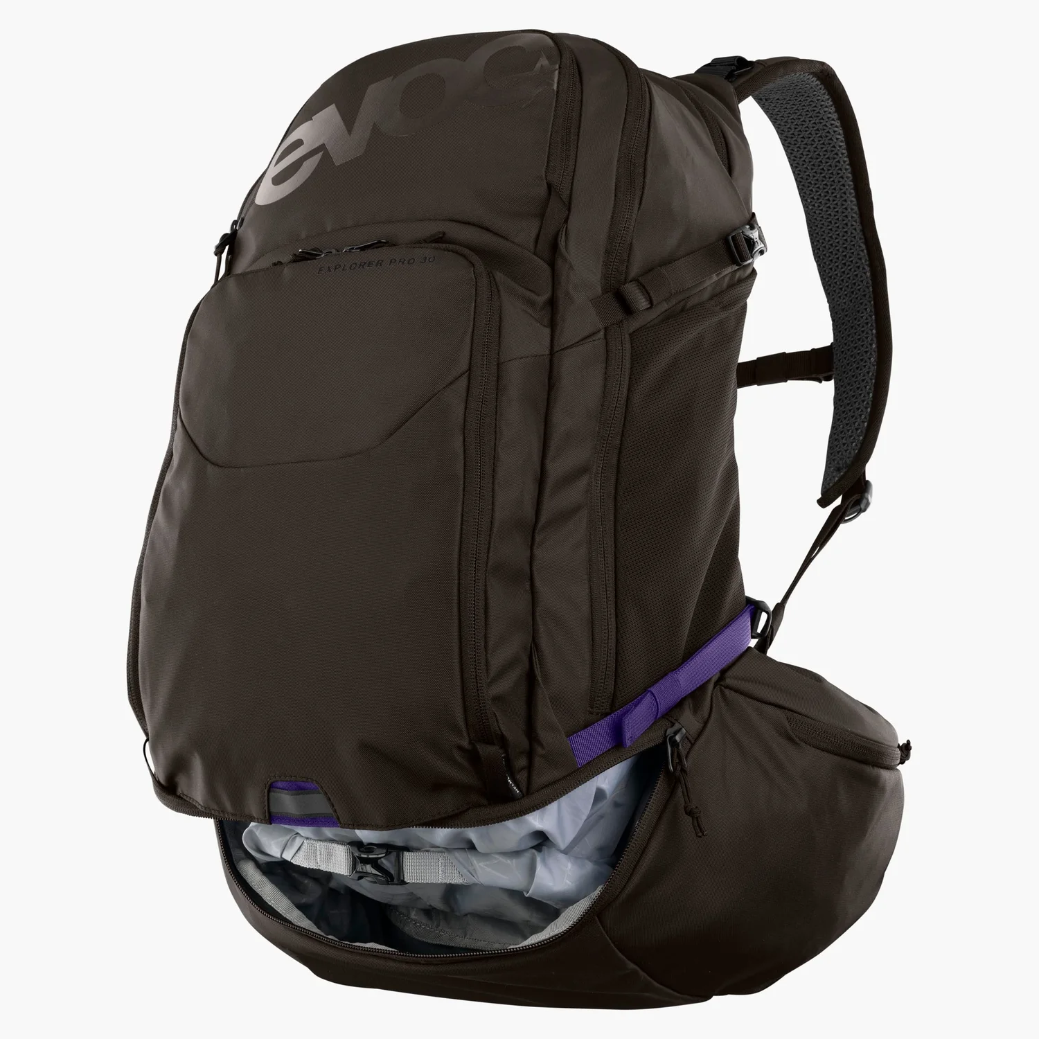 Explorer Pro 30L Backpack Wanderrucksack, Schwarz, Fronttasche, Hüftgurt, Reißverschlussfach