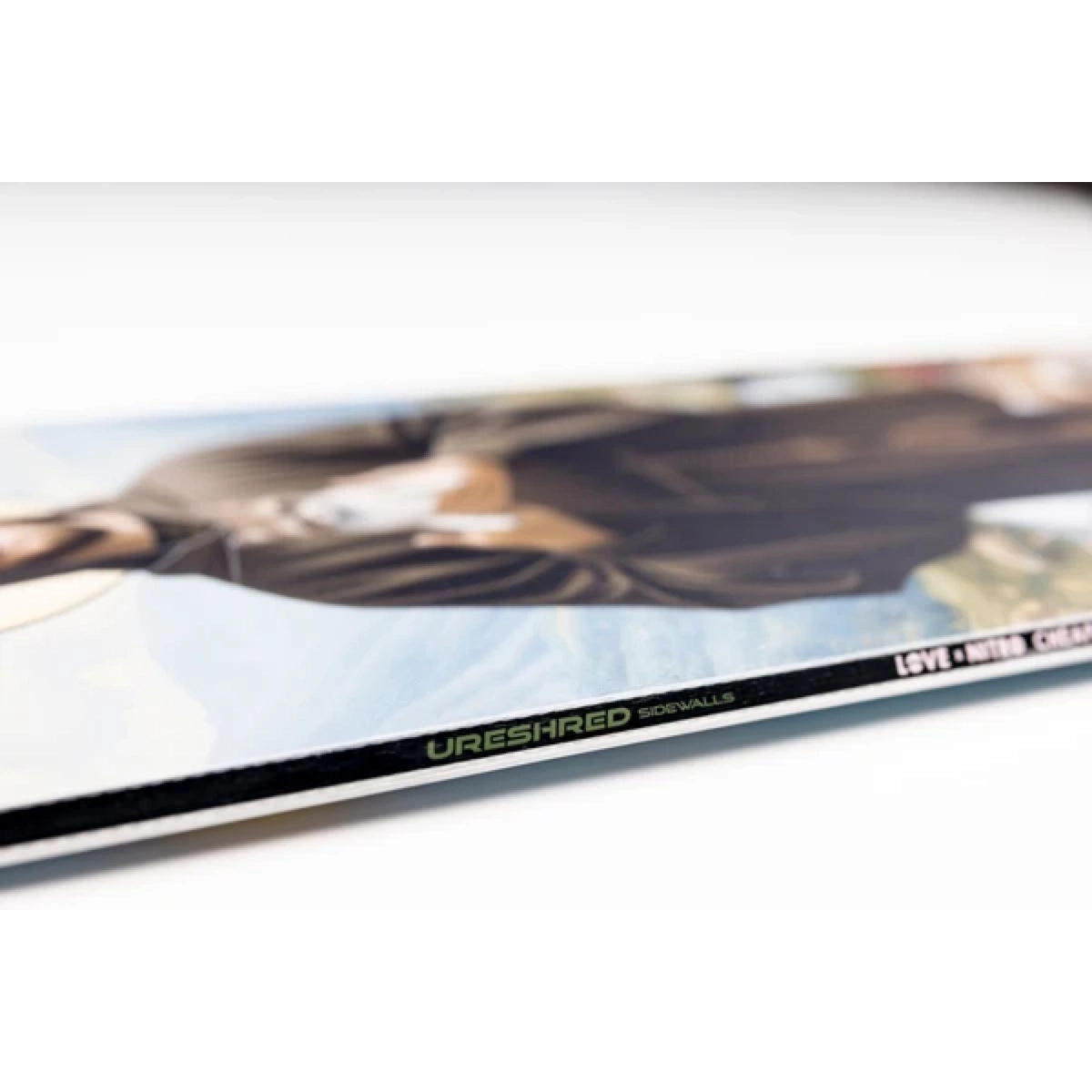 Cheap Thrills X Love affiche, impression, graphisme, bord, bord, planche de surf, graphisme, bleu, marron, arête