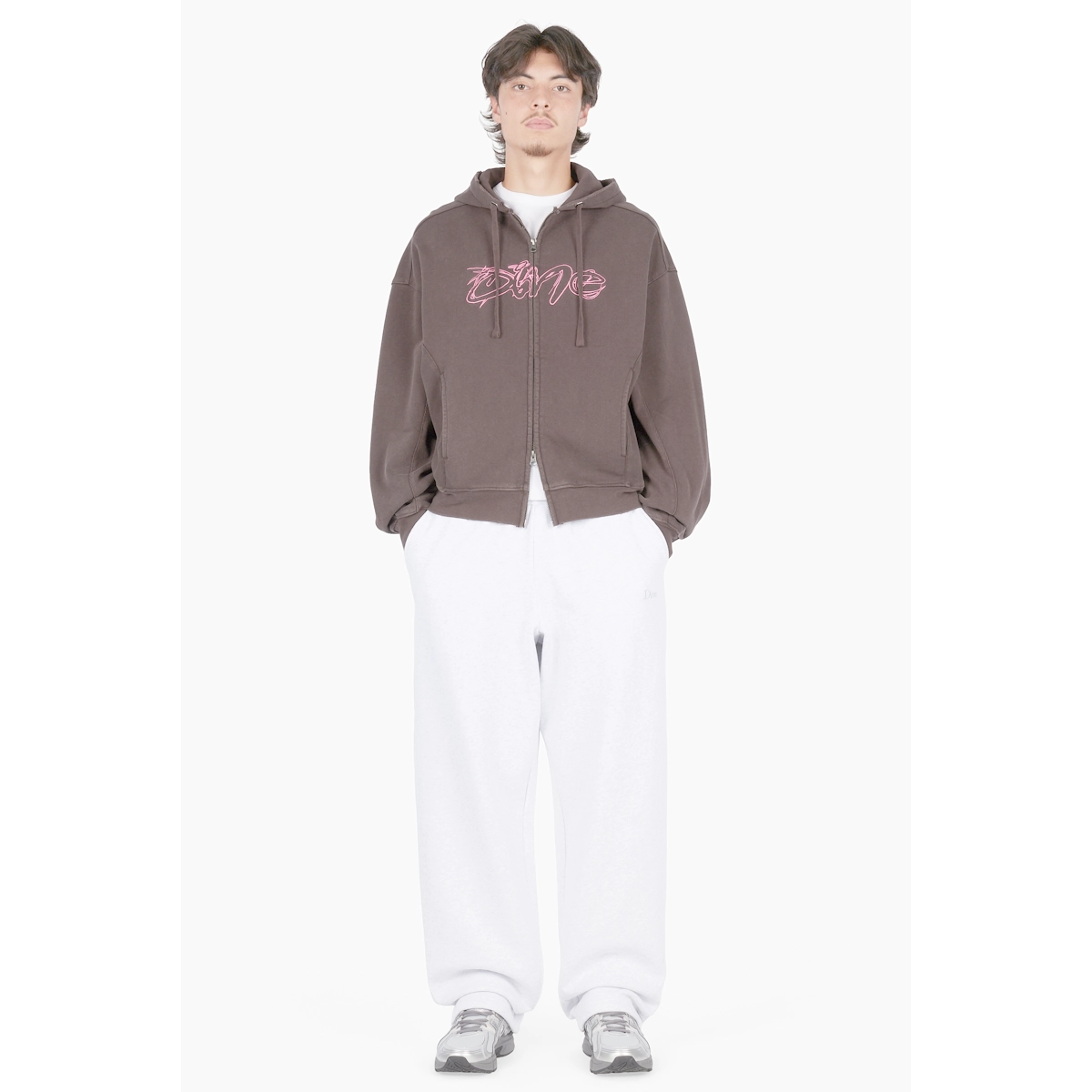 Distressed Terry Zip Hoodie Sweat à capuche, fermeture éclair, capuche, marron, pantalon, sweat à capuche, sweat à capuche zippé, sweat à capuche oversize, pantalon