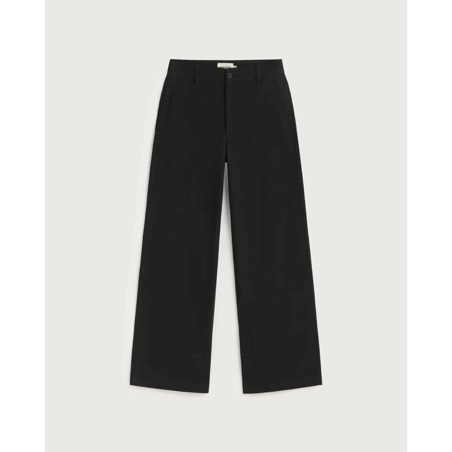 Hose, Schwarz, Weite, Kniebündig, Gürtellose Taille