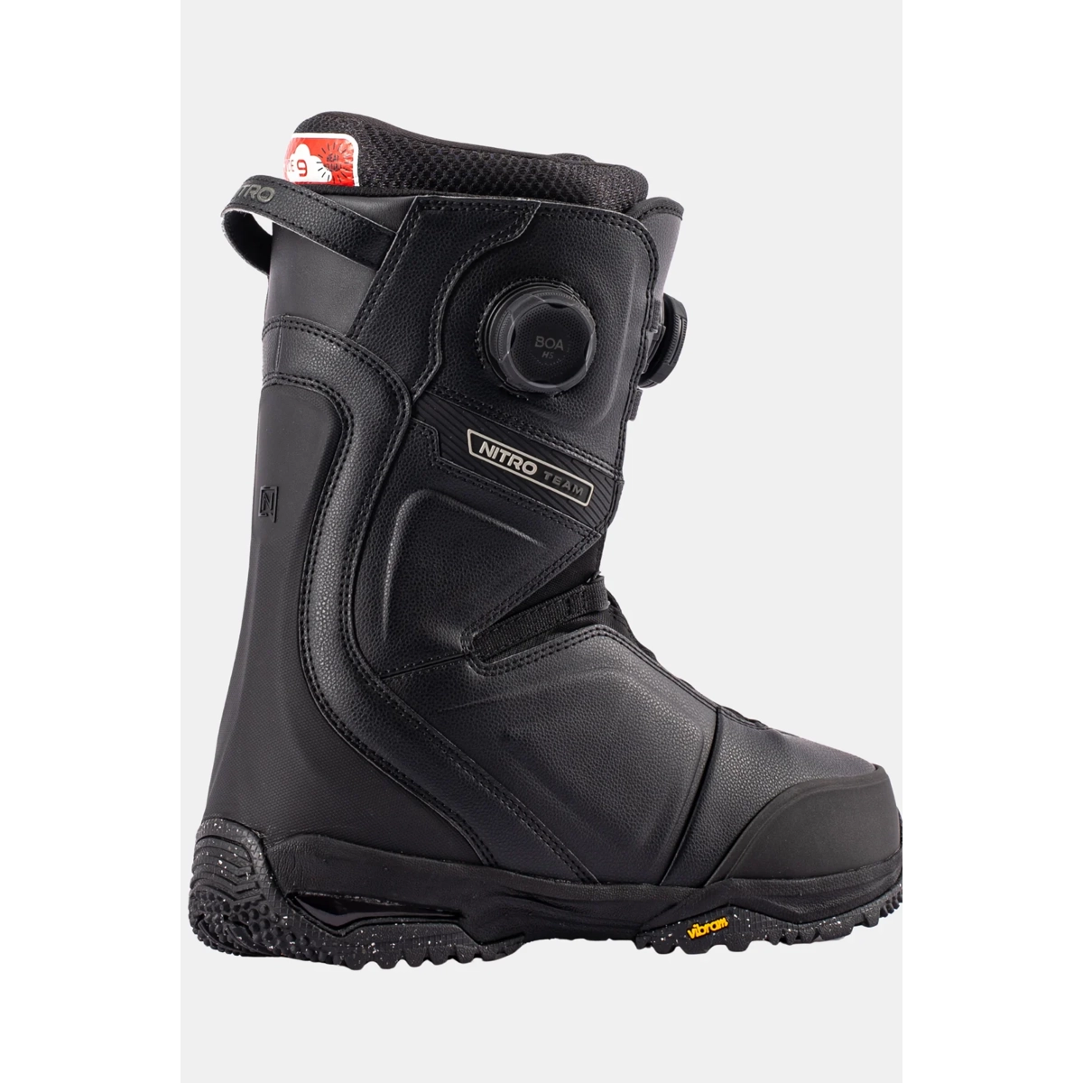 Team BOA® Chaussures, bottes, chaussures de snowboard, système de fermeture BOA, Nitro TEAM, chaussures de snowboard, bottes, noir, système de réglage BOA, semelle Vibram