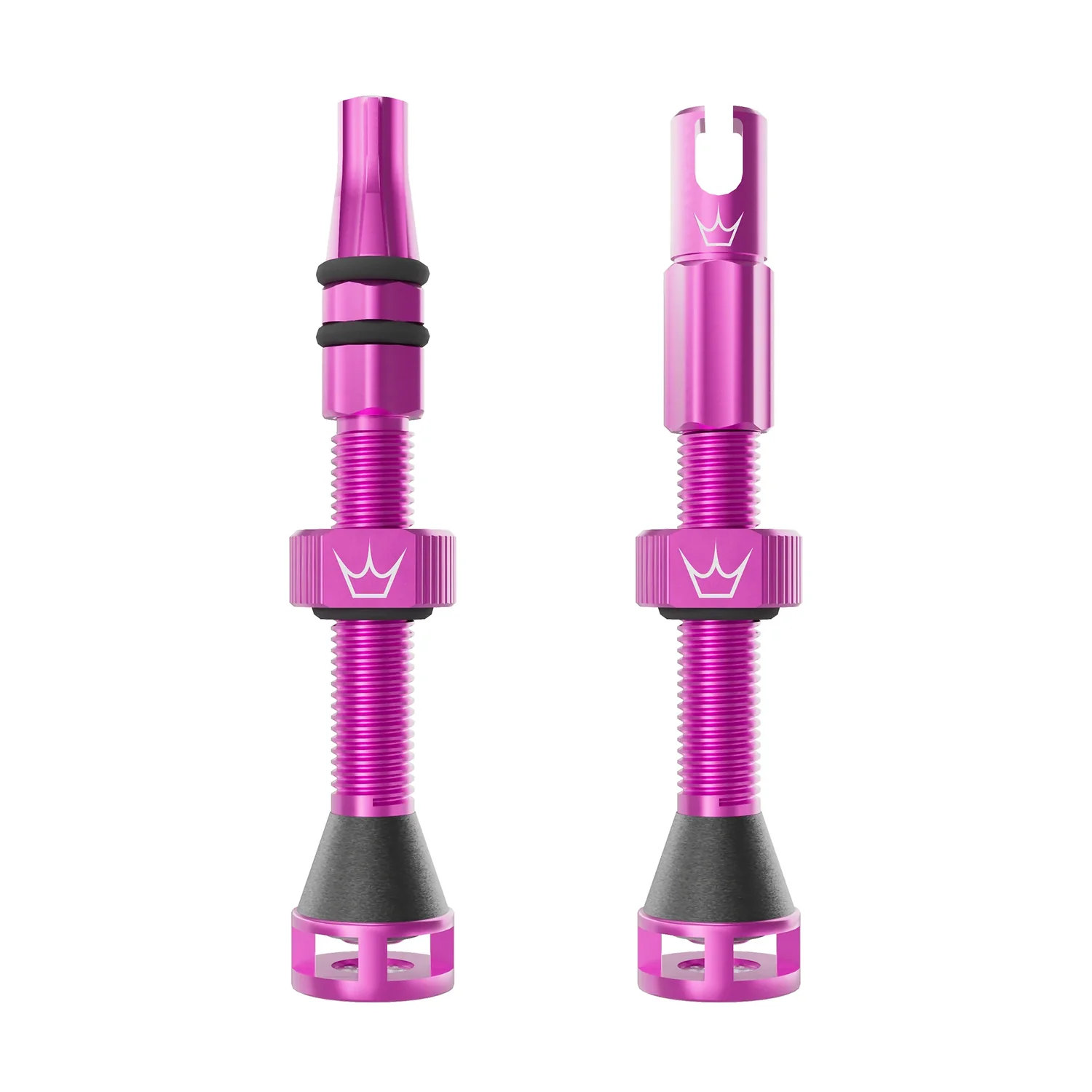 Holeshot TL Fast Flow 60mm Tubeless-Ventile, Fahrradventile, Aluminium, Pink, Gewindeschaft