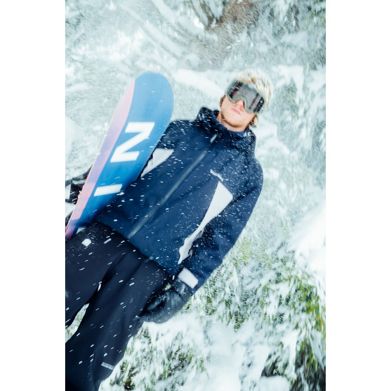 Division Jacket 2L Snowboard, Snowboarding Ausrüstung, Skibrille, blauer Mantel, schneelandschaft
