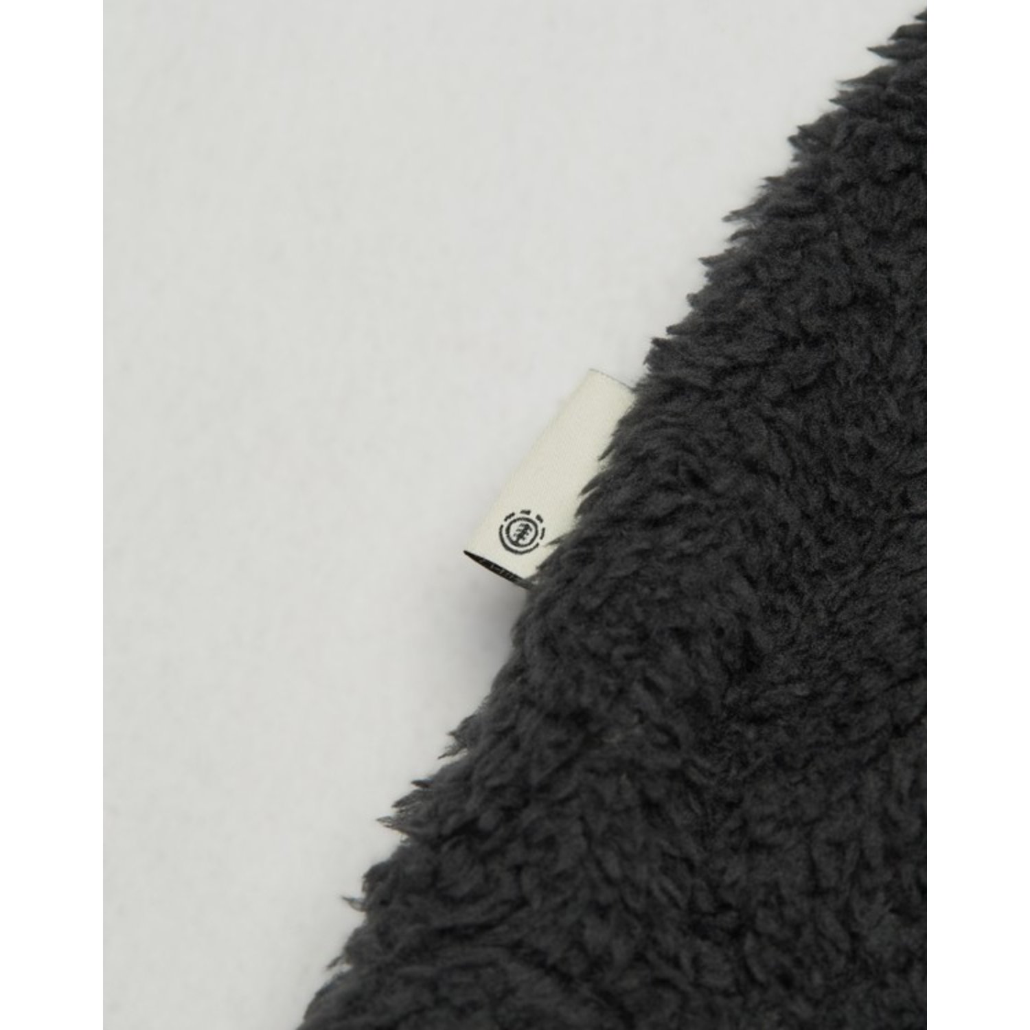 polaire, peluche, noir, doux, étiquette avec logo
