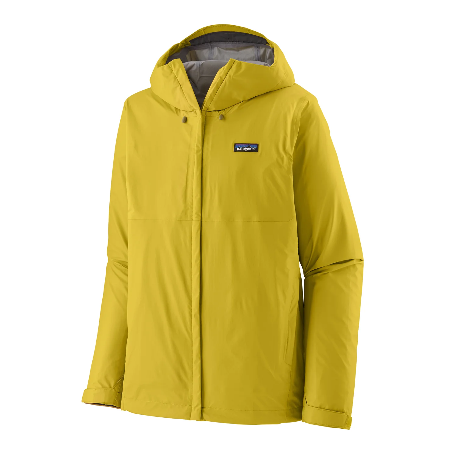 Regenjacke, Kapuze, Gelb, Reißverschluss, Outdoorjacke