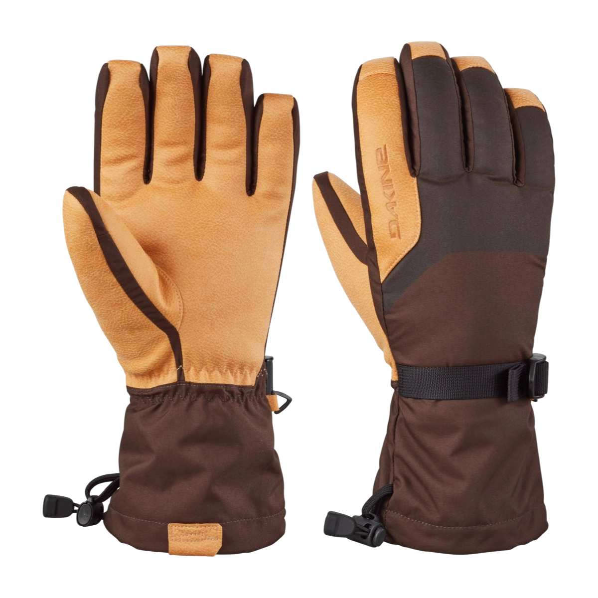 Nova Glv Gants, Gants de ski, Gants imperméables, Gants isolants, Couleur brun-orange