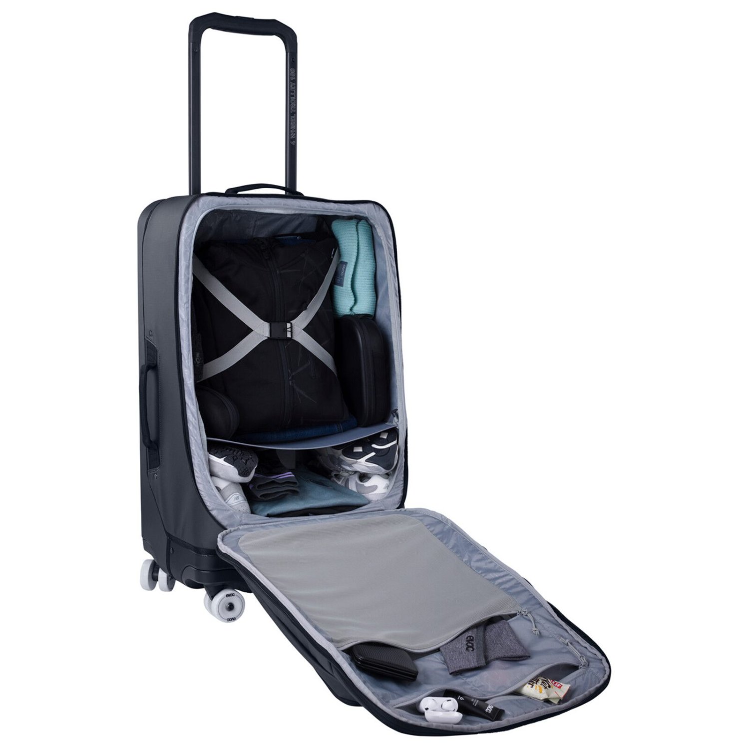 rollenbag, koffer, reisekoffer, handgepäck, platzbedarf