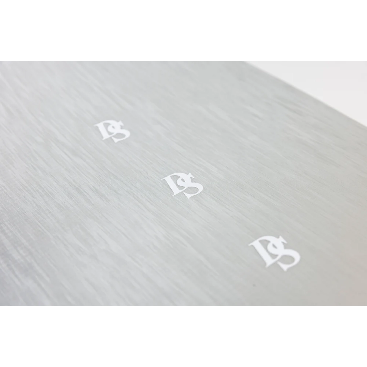 métallique, brossé, logo, argent, surface, métal, argent, brossé, texture, monogramme