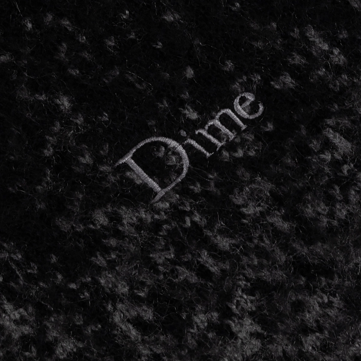 Mohair Double Zip Knit textured, Stoff, schwarz, Strick, Domain-Logo
