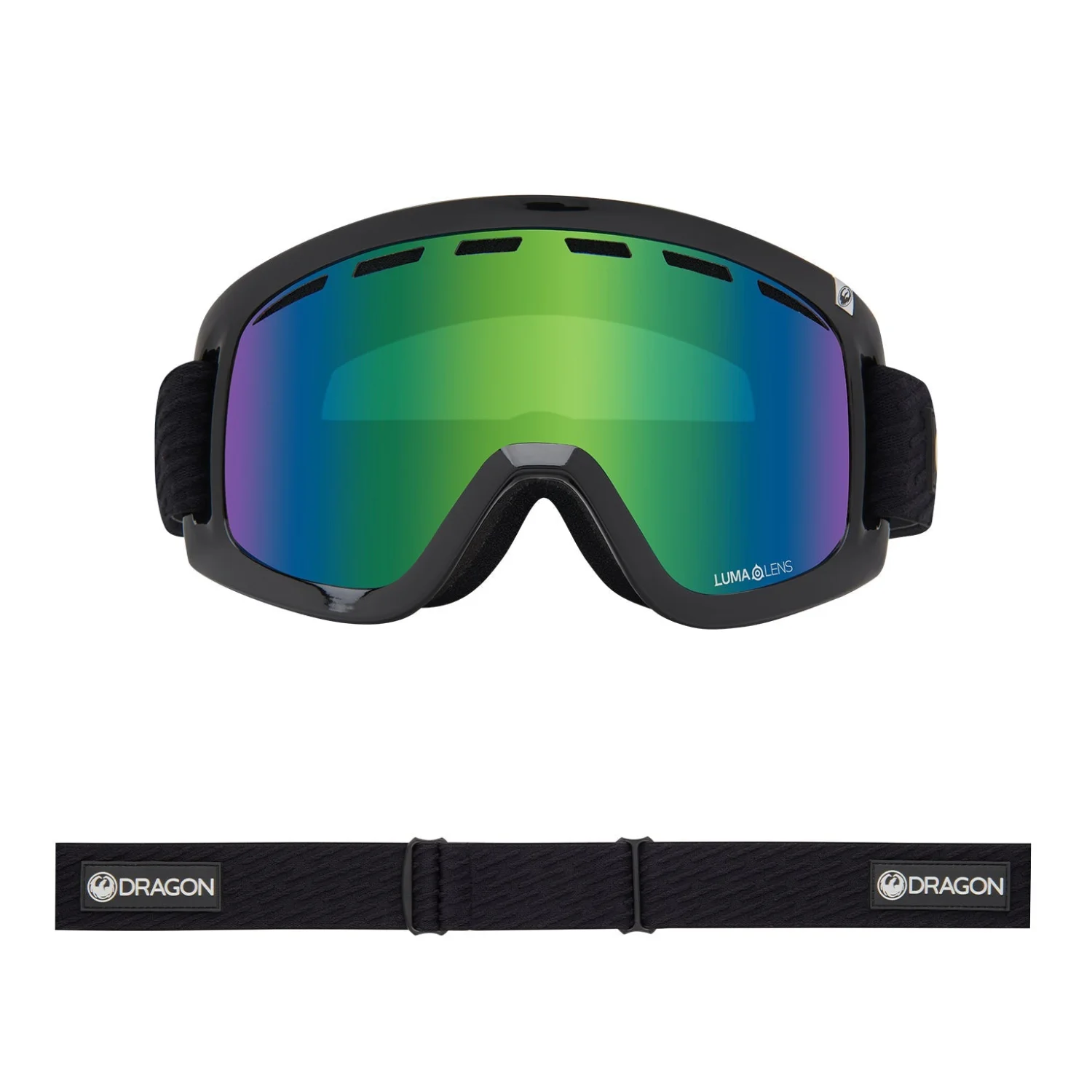 D1 OTG Lunettes de neige, lunettes de ski, verres miroités, sangle réglable, logo « Dragon »