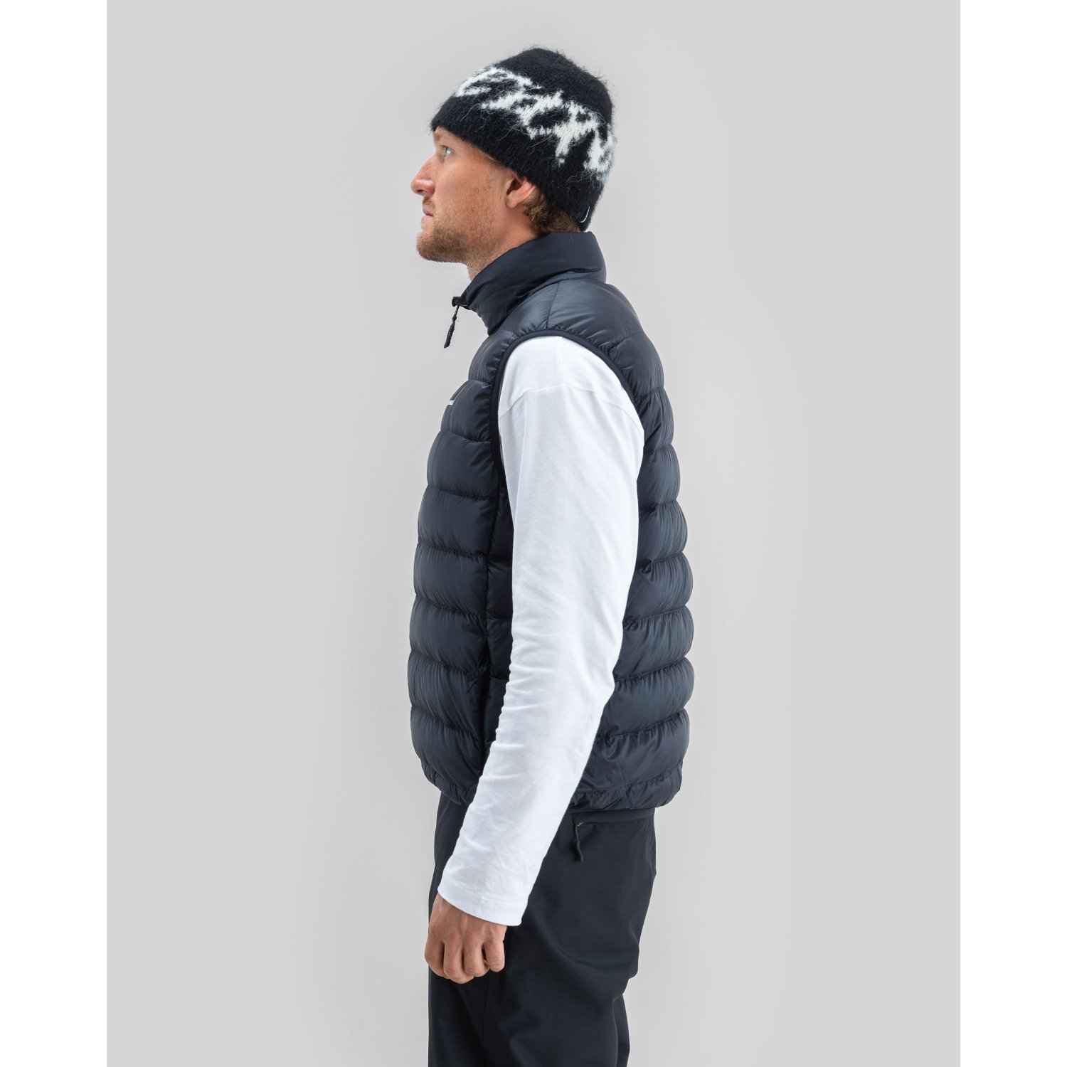 Packable Down Vest Weste, Daunenweste, gepolstert, Herren, Stehkragen