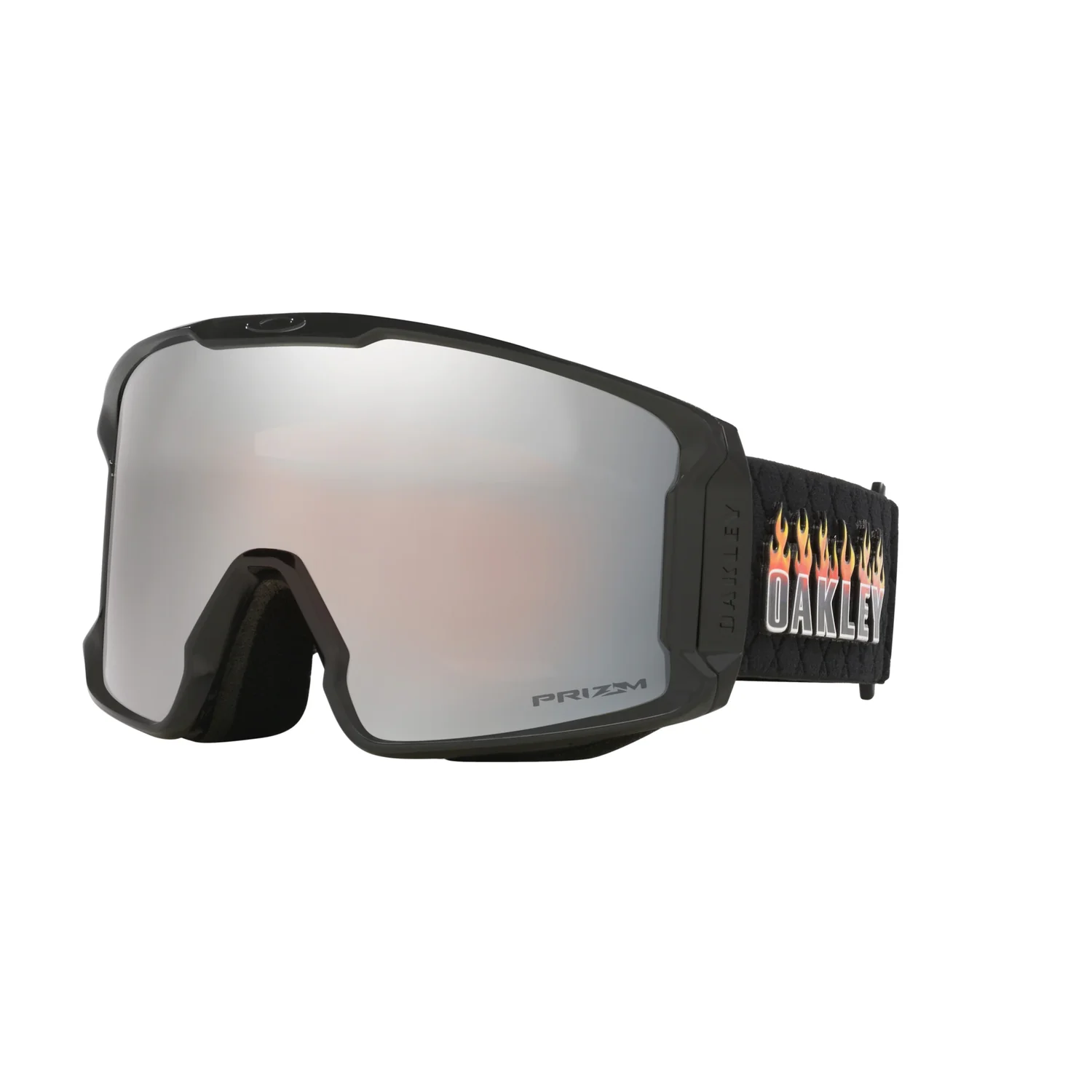 Line Miner L Lunettes de ski, verres miroités, monture noire, large champ de vision, sangle élastique