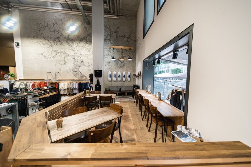 Espace café de la boutique radix sur l’Europaallee à Zurich